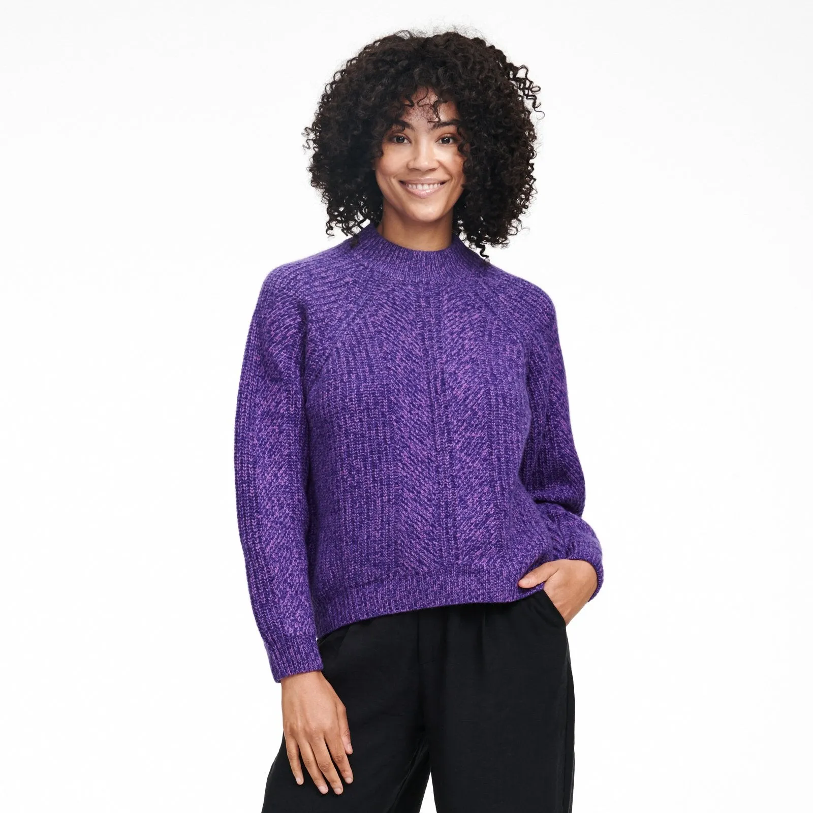 Cashmino Textured Crewneck Sweater sold by Naadam product image thumbnail 3