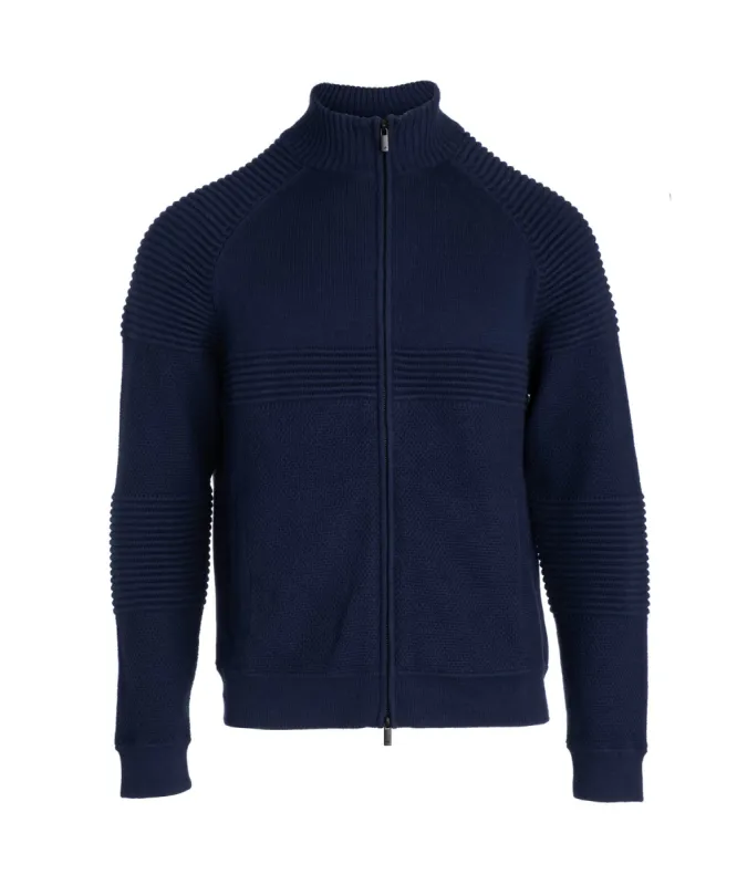 Multi Textured Zip Cardigan sold by Naadam