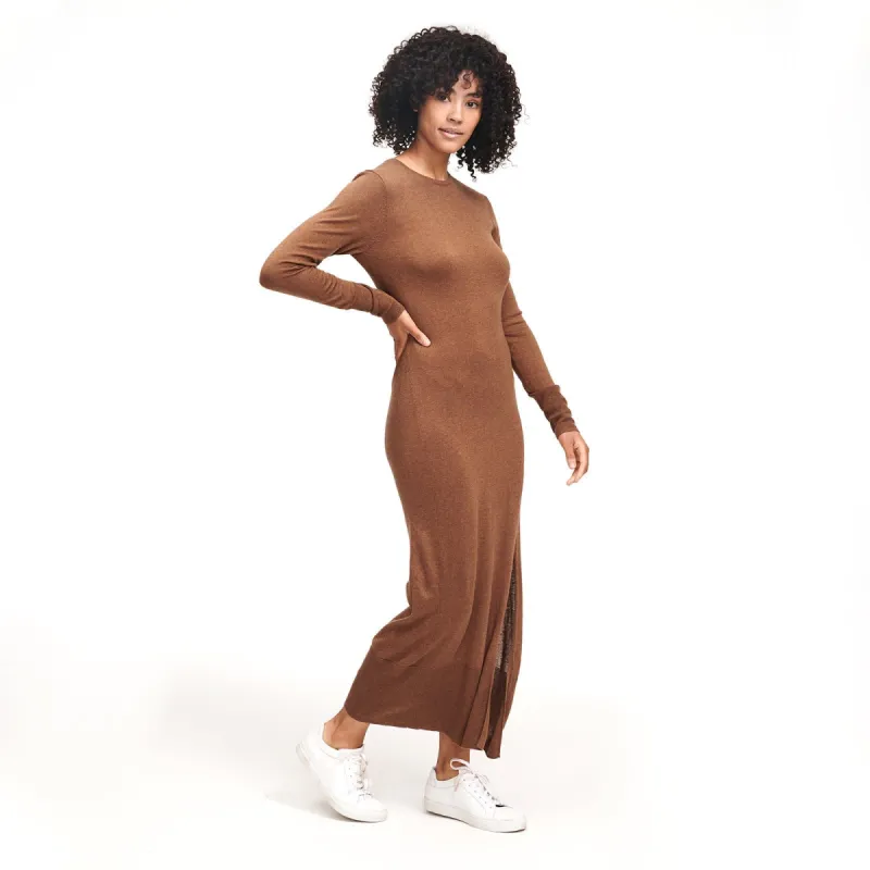 Lightweight Long Sleeve Dress with Slit sold by Naadam