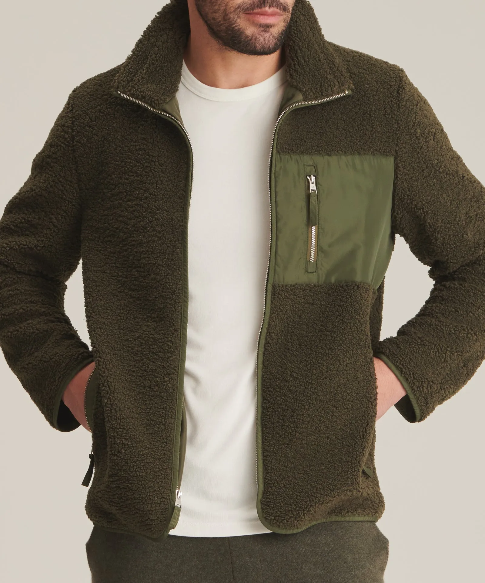 Sherpa Zip Up Jacket sold by Naadam product image thumbnail 2