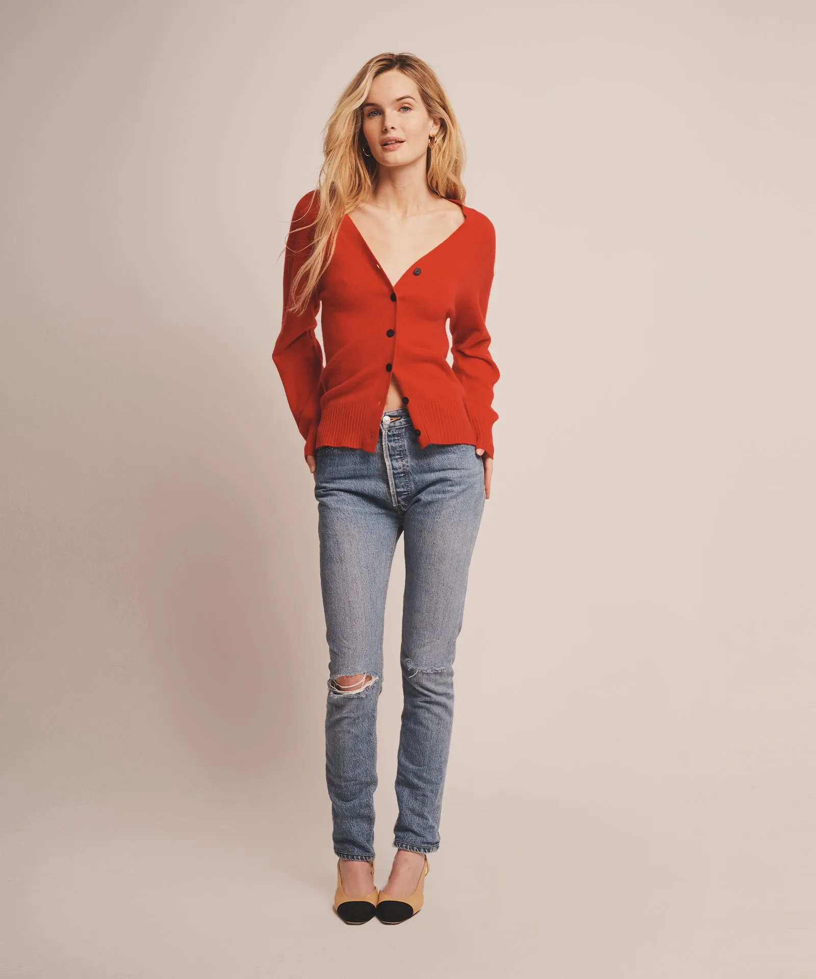 Signature Cashmere Fitted Cardigan sold by NAADAM product image thumbnail 4