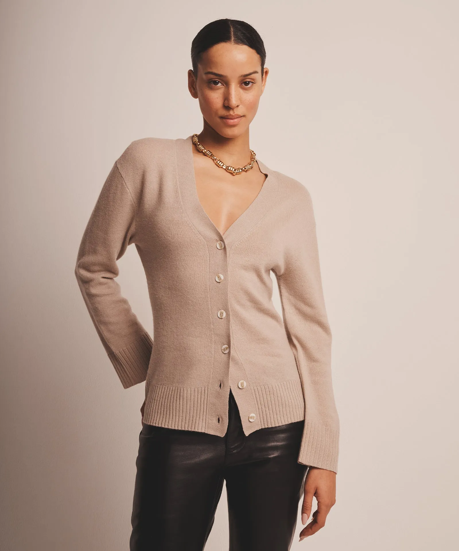 Signature Cashmere Fitted Cardigan sold by NAADAM