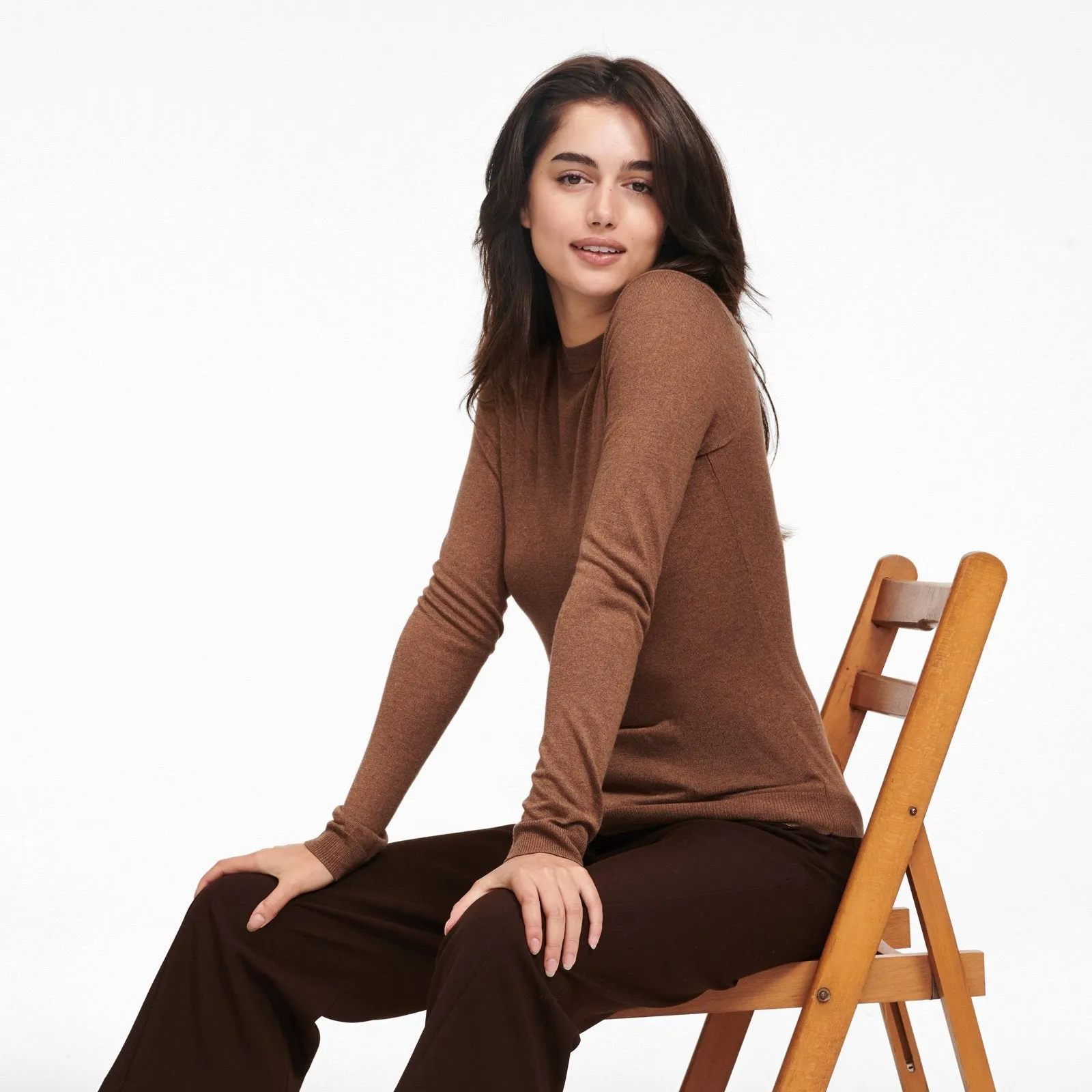 Lightweight Mockneck Sweater sold by Naadam product image thumbnail 2