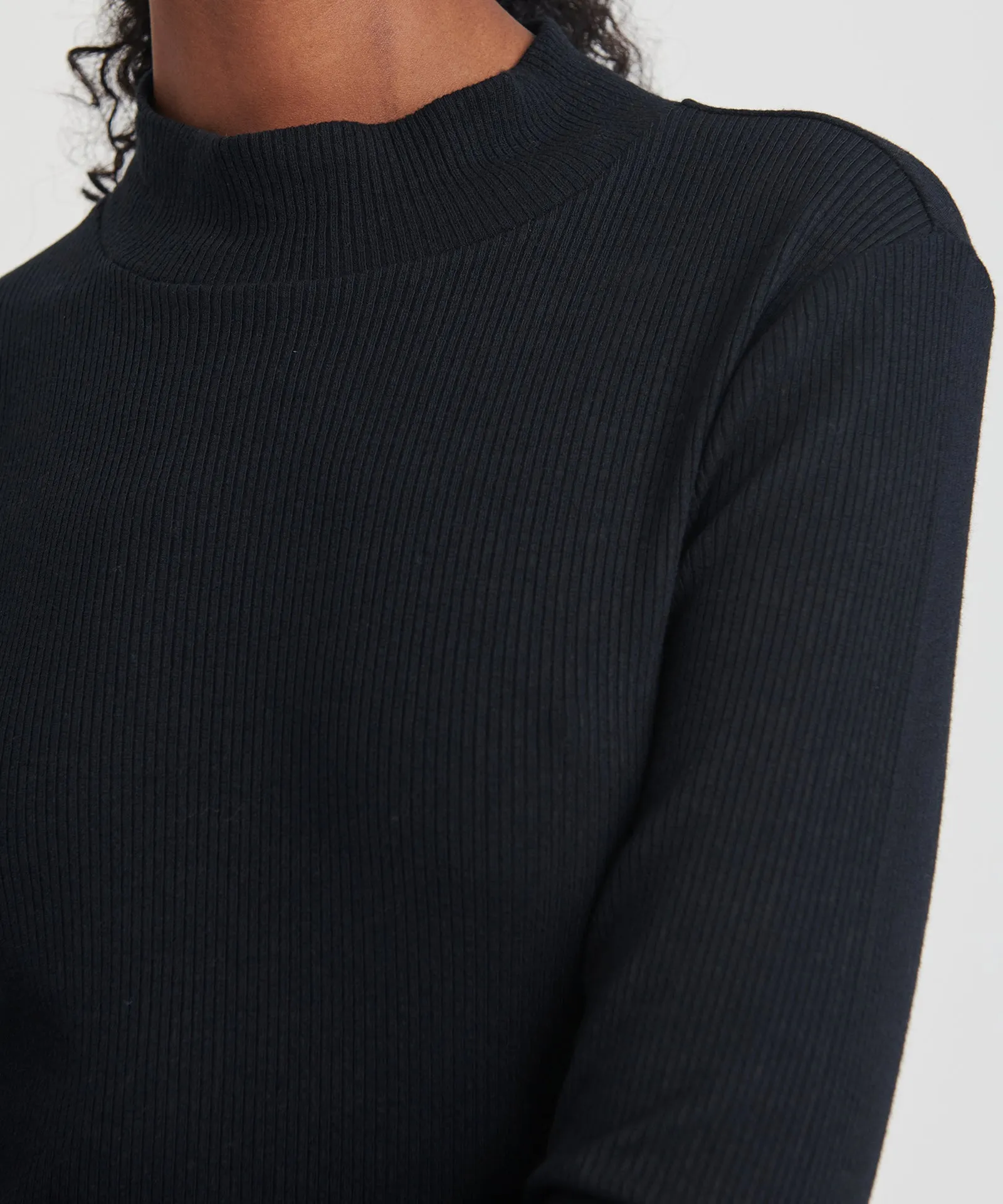 Ribbed Modal Cashmere Turtleneck Mini Dress sold by Naadam product image thumbnail 4