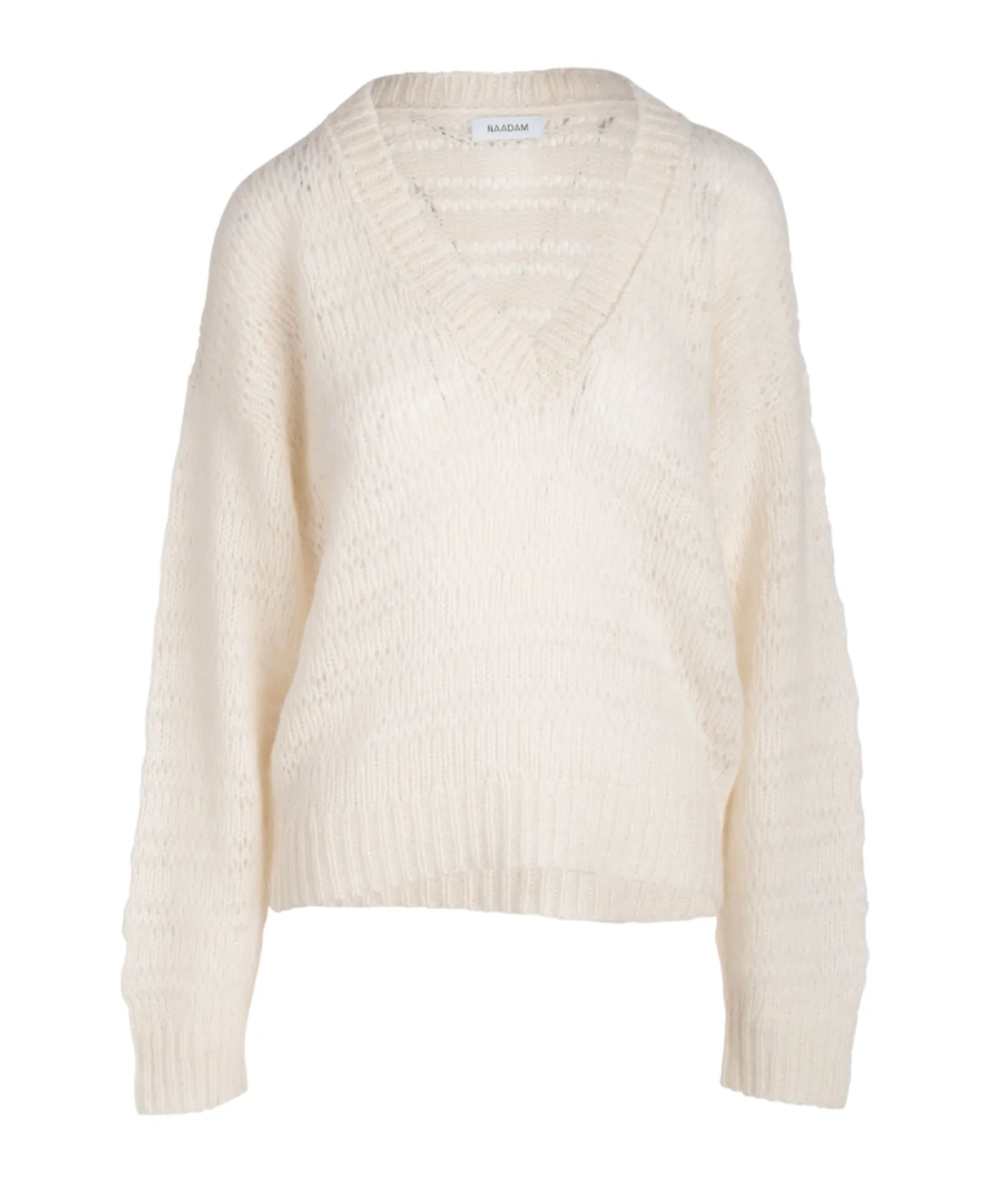 Alpaca Blend Open Stitch V-Neck sold by Naadam product image thumbnail 3