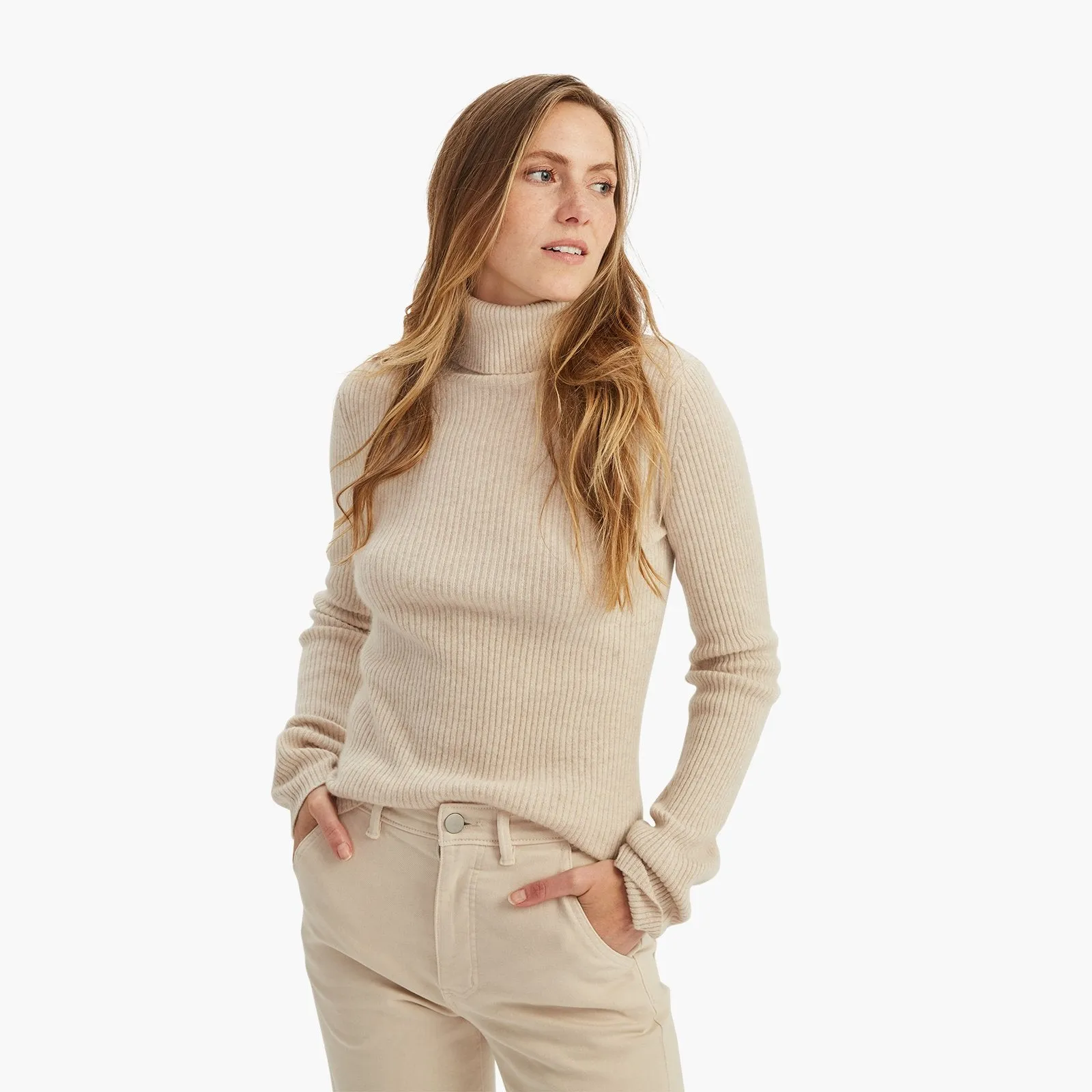 Cashmere Ribbed Turtleneck sold by Naadam