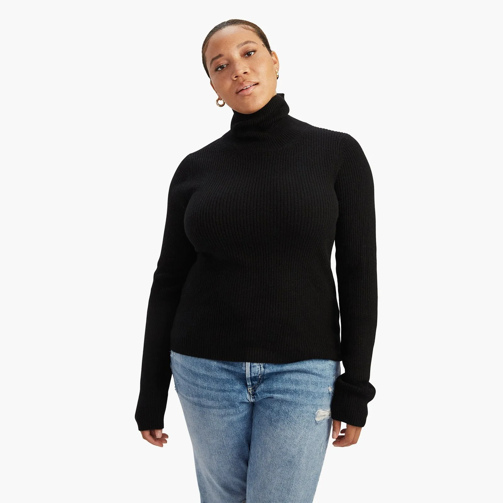 Cashmere Ribbed Turtleneck sold by Naadam product image thumbnail 2
