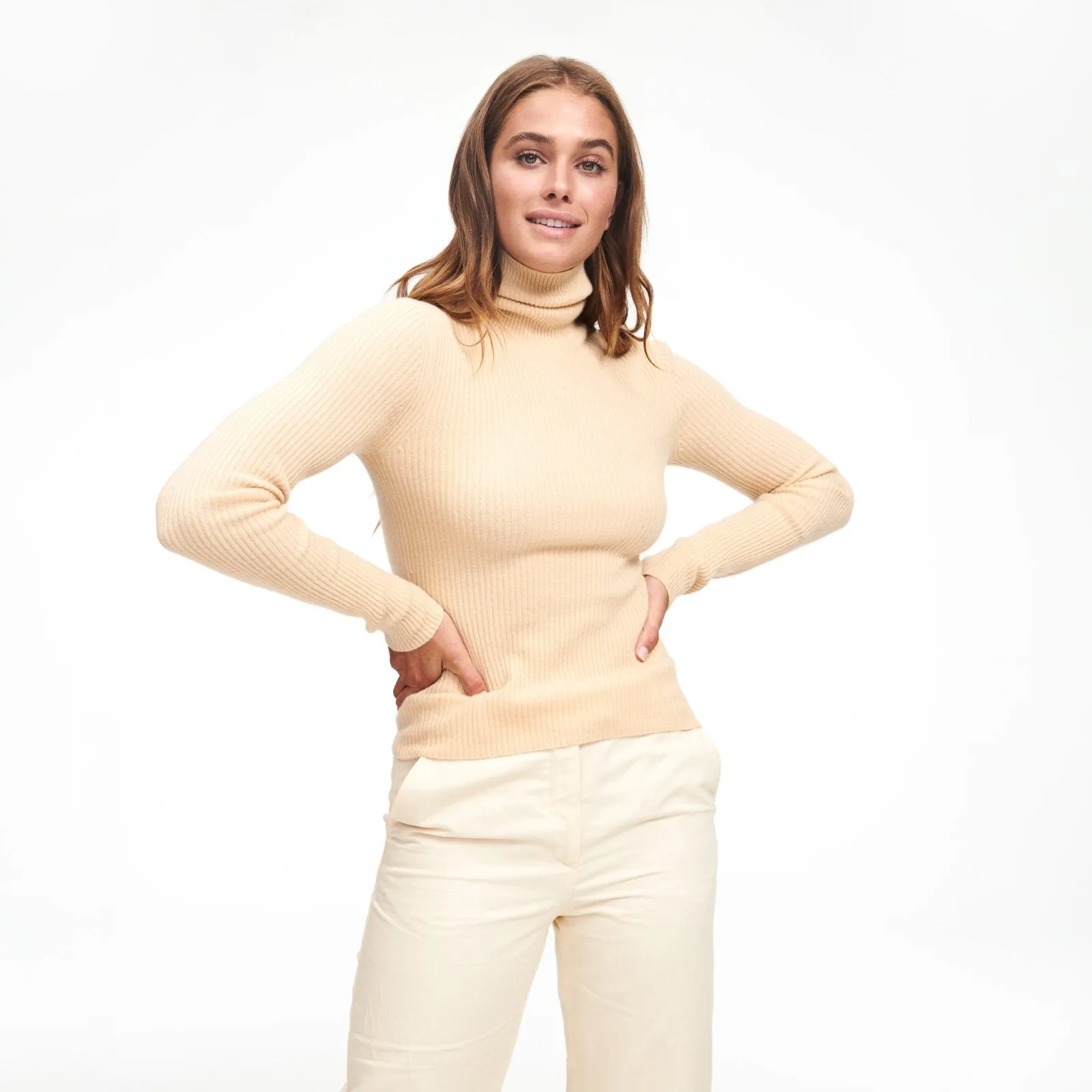 Cashmere Ribbed Turtleneck sold by Naadam product image thumbnail 3