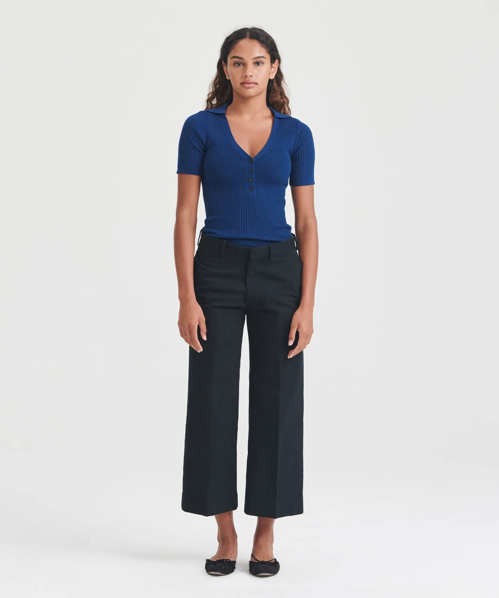 Silk Cashmere Short Sleeve Polo sold by Naadam product image thumbnail 3