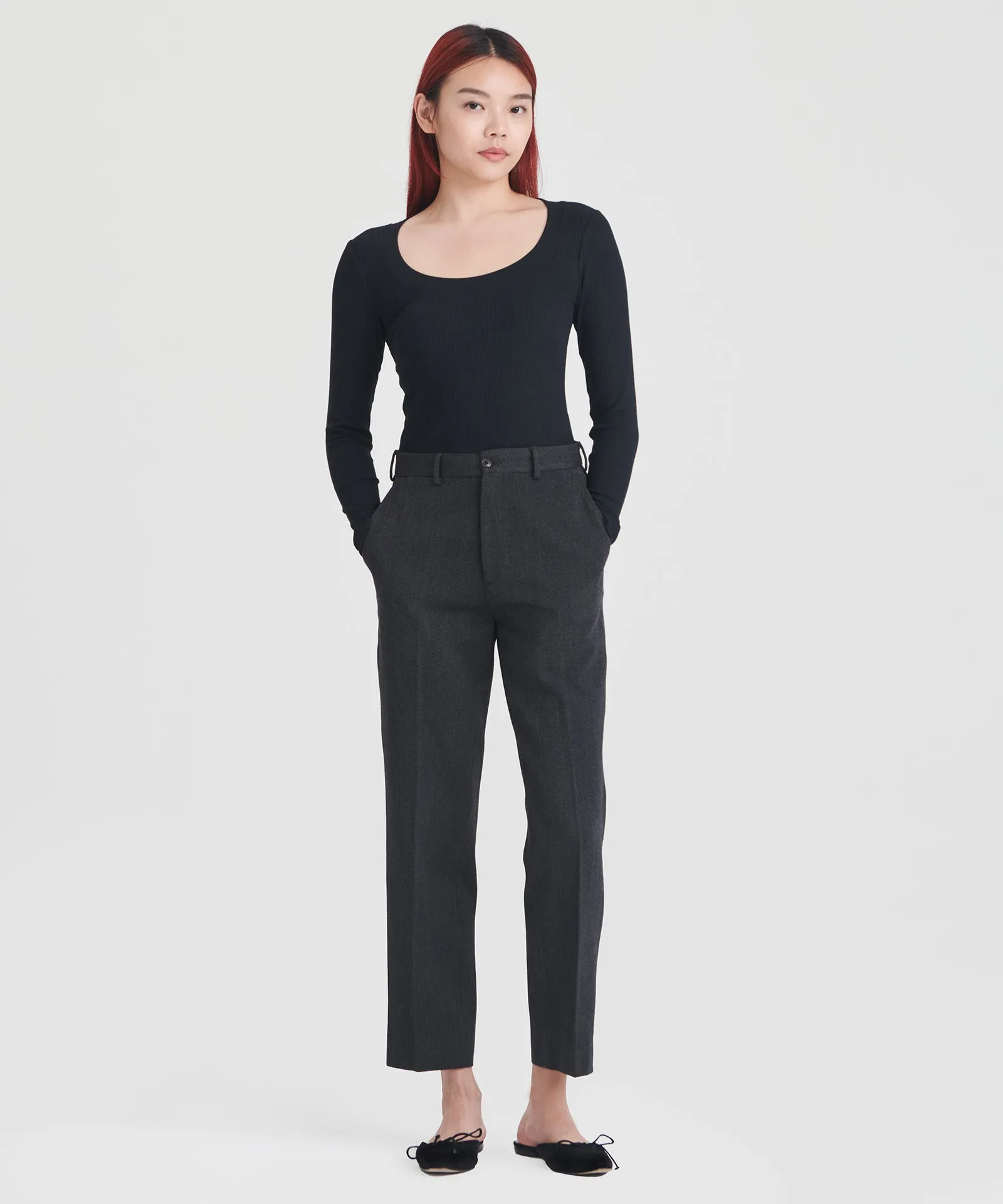 Ribbed Modal Cashmere Scoop Neck Top sold by Naadam product image thumbnail 4