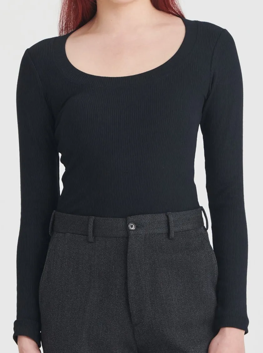 Ribbed Modal Cashmere Scoop Neck Top sold by Naadam product image thumbnail 3
