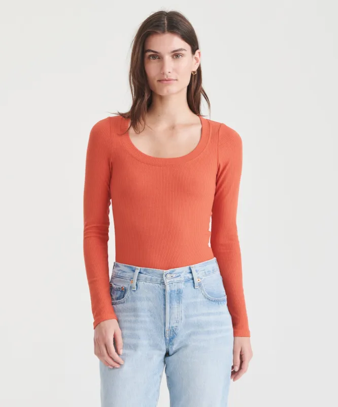 Ribbed Modal Cashmere Scoop Neck Top sold by Naadam
