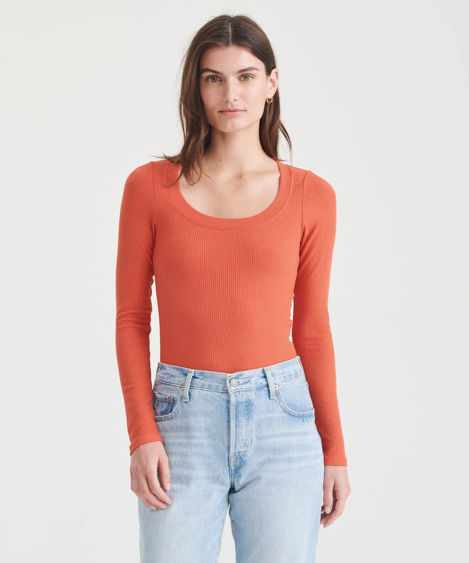 Ribbed Modal Cashmere Scoop Neck Top sold by Naadam