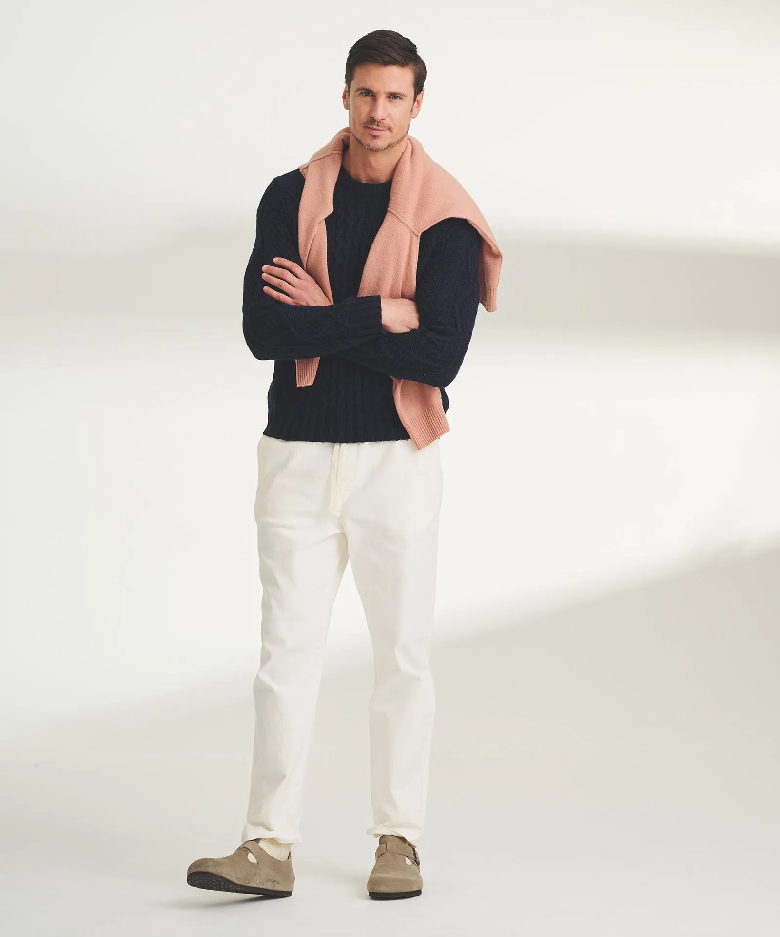 Textured Cotton Cable Crewneck sold by Naadam product image thumbnail 3