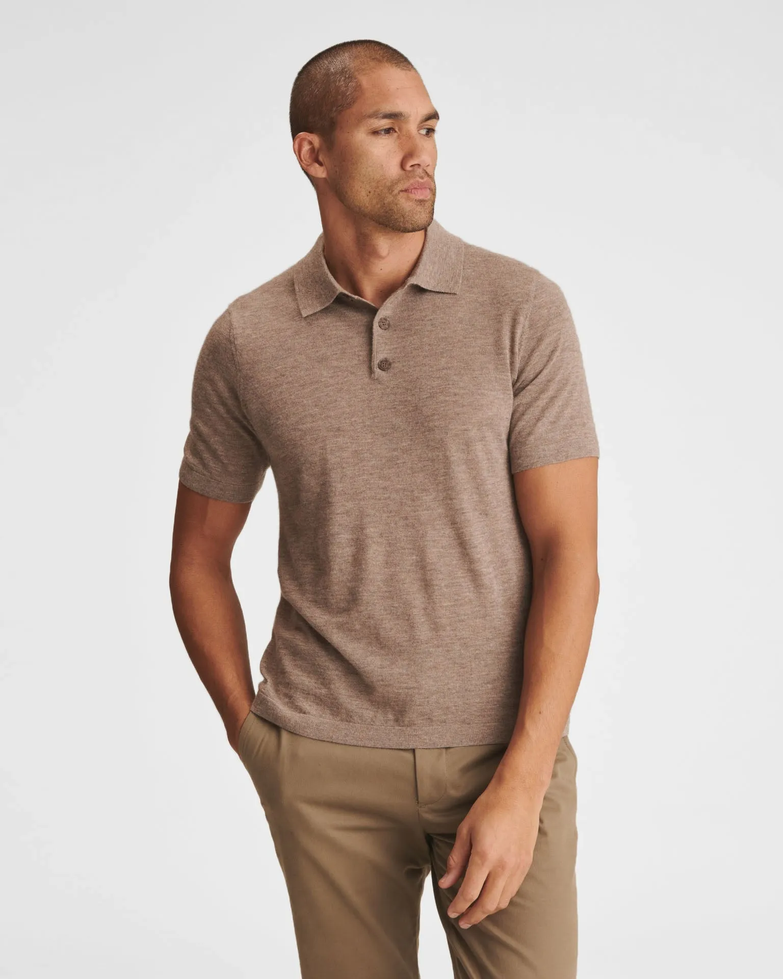 Super Fine Cashmere Short Sleeve Polo sold by NAADAM product image thumbnail 5