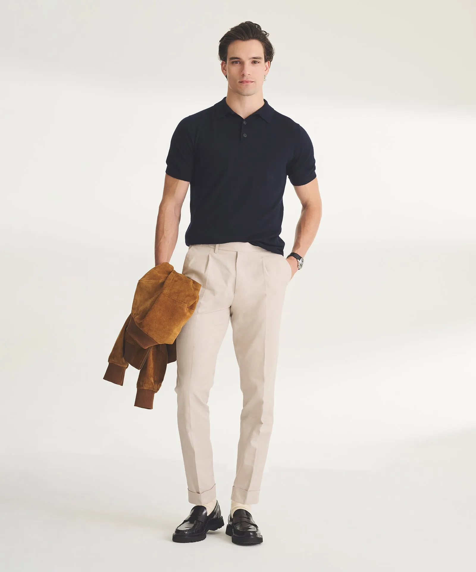 Super Fine Cashmere Short Sleeve Polo sold by NAADAM product image thumbnail 4