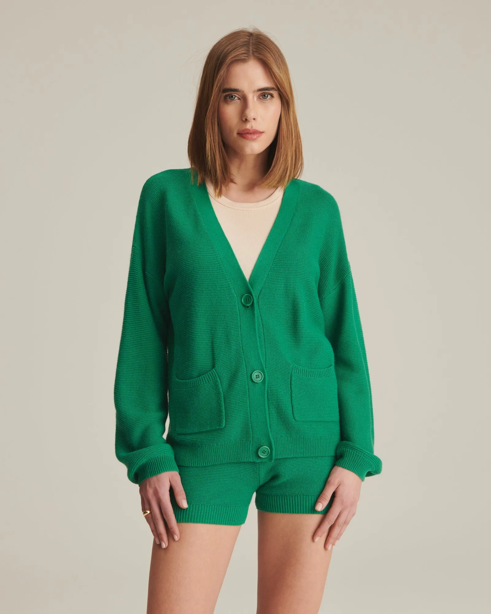 Textured Balloon Sleeve Cardigan sold by Naadam product image thumbnail 3