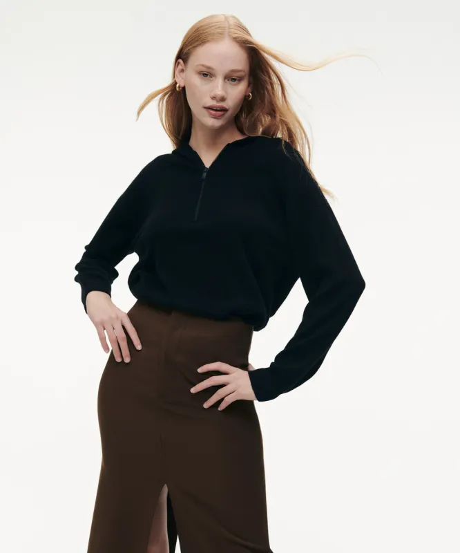 Cashmere Quarter Zip Tunic sold by Naadam