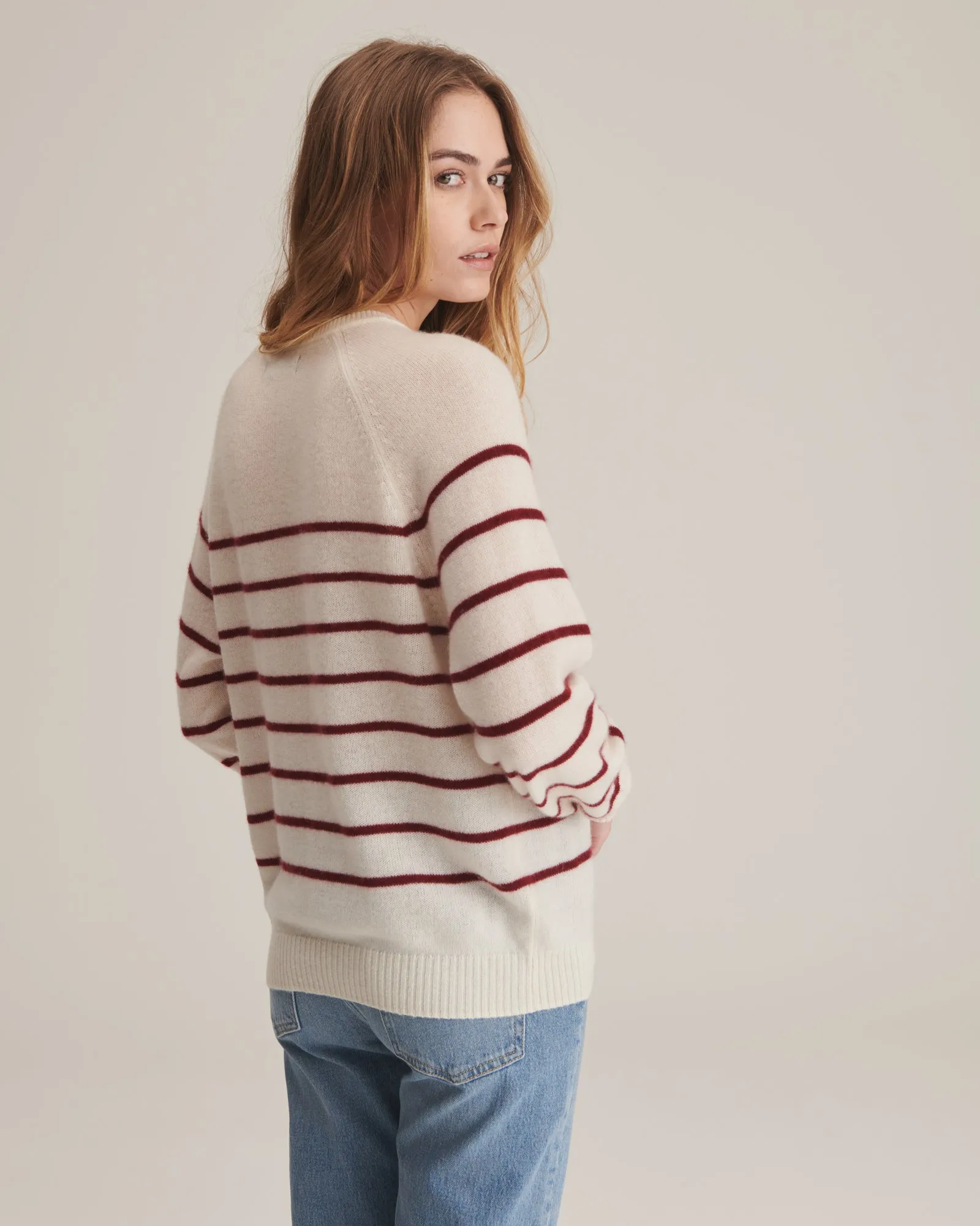 Lightweight Cashmere Striped Henley sold by Naadam product image thumbnail 3