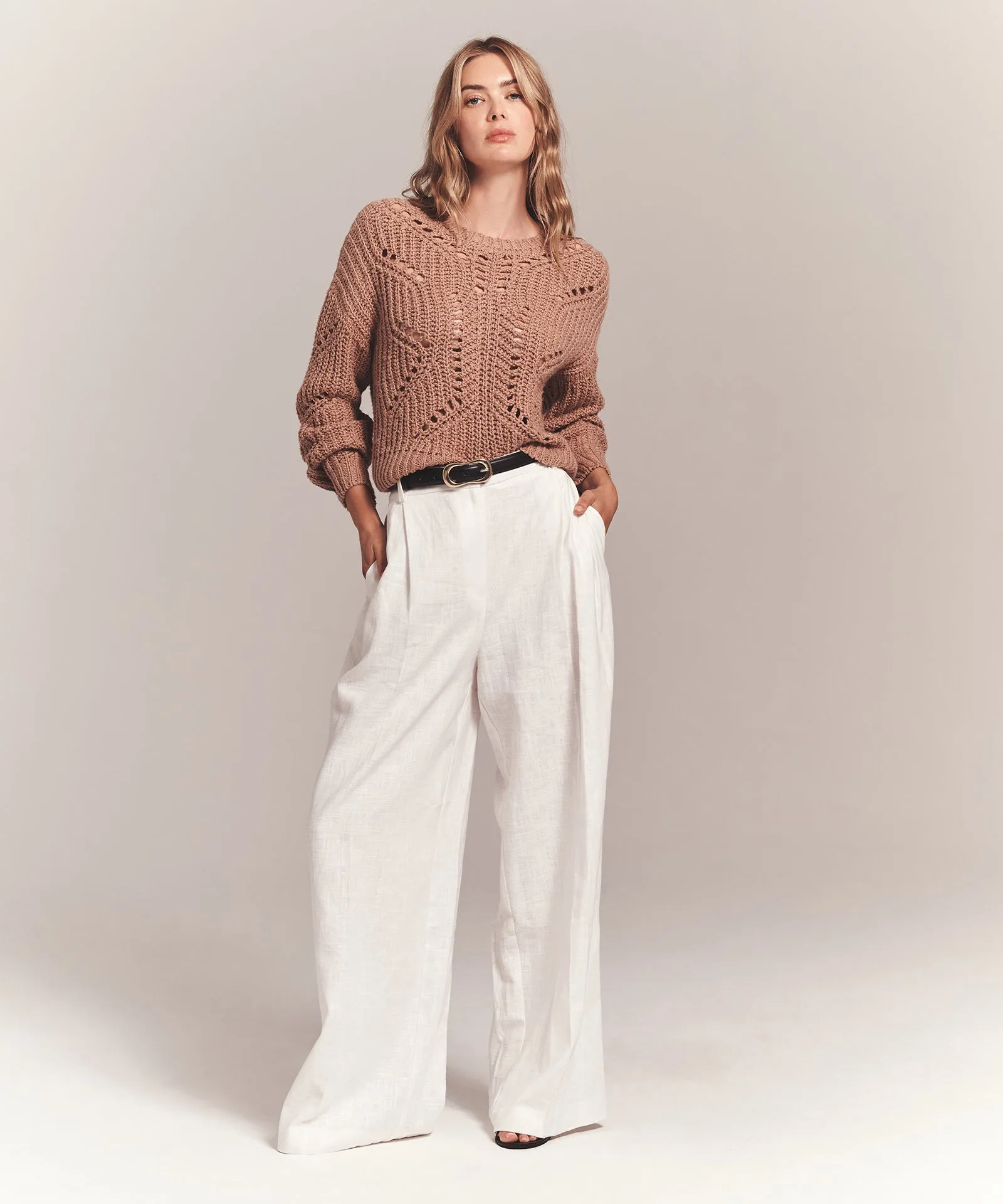 Luxe Chunky Cotton Novelty Pointelle Crew sold by Naadam product image thumbnail 3