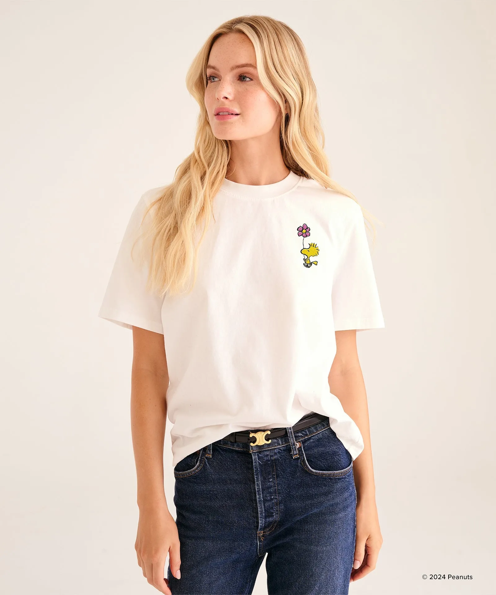Peanuts Woodstock Flower Tee sold by Naadam product image thumbnail 3