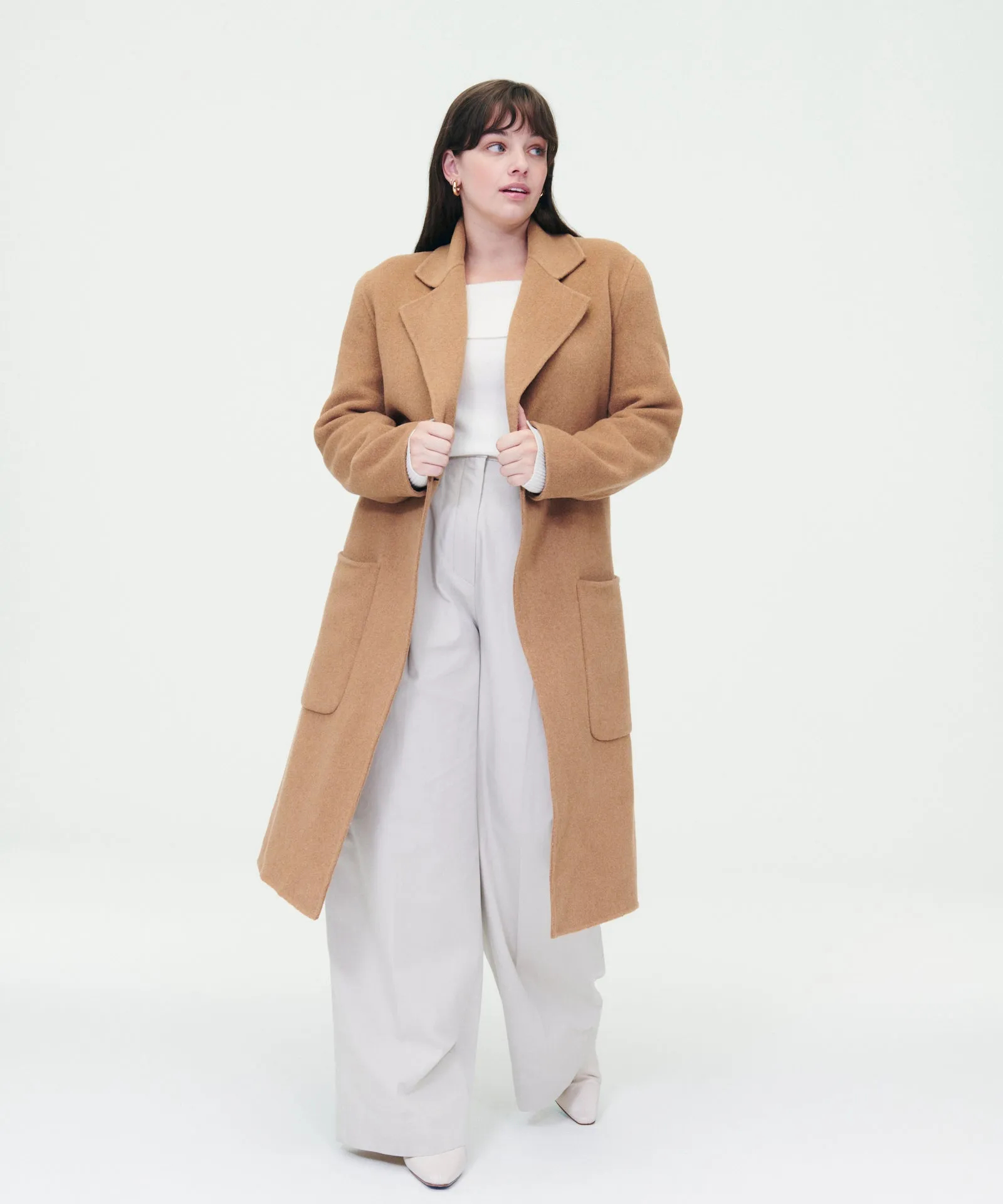 Classic Cashmere Blended Peacoat sold by Naadam product image thumbnail 3