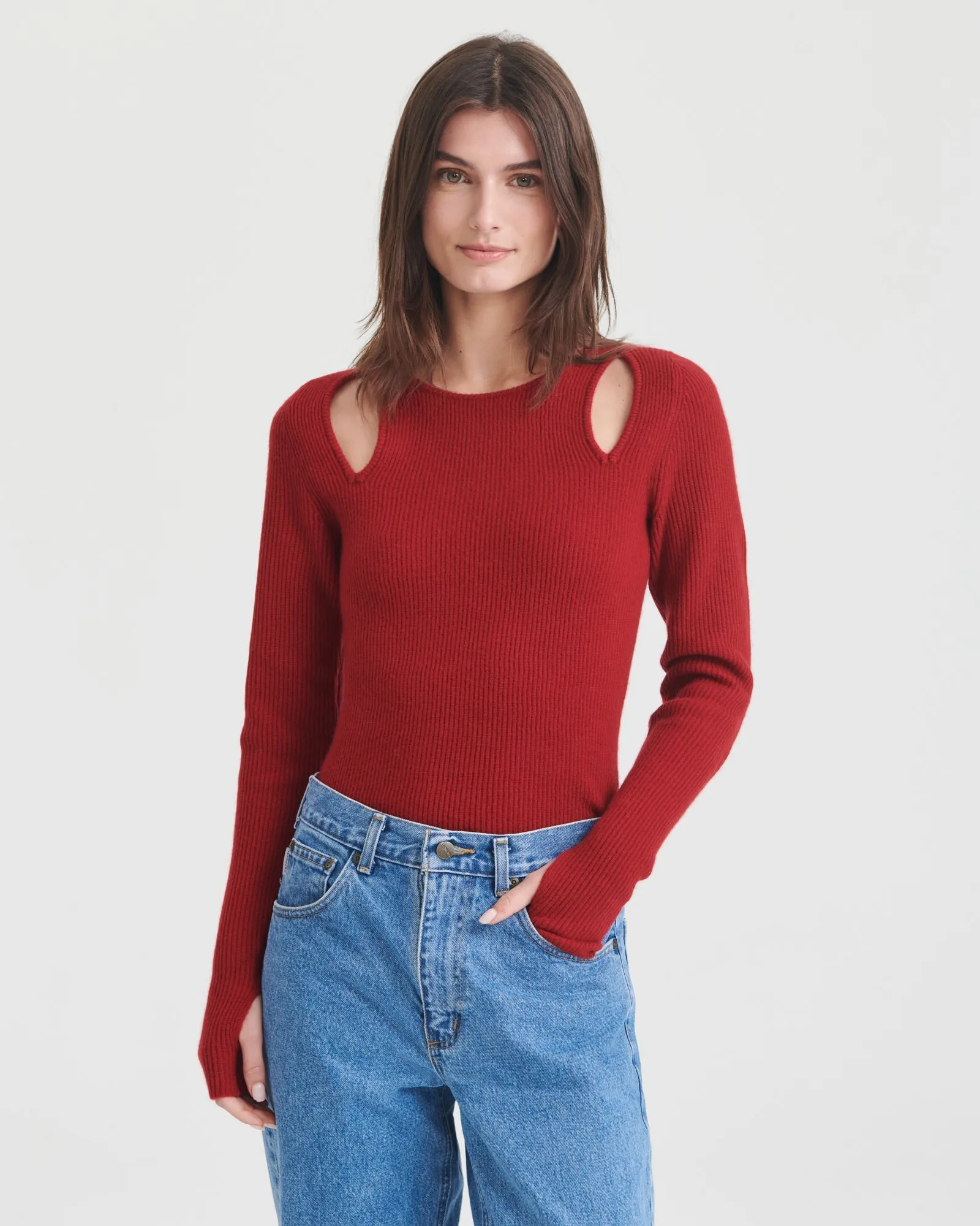 Wool Cashmere Cut Out Top sold by Naadam product image thumbnail 4