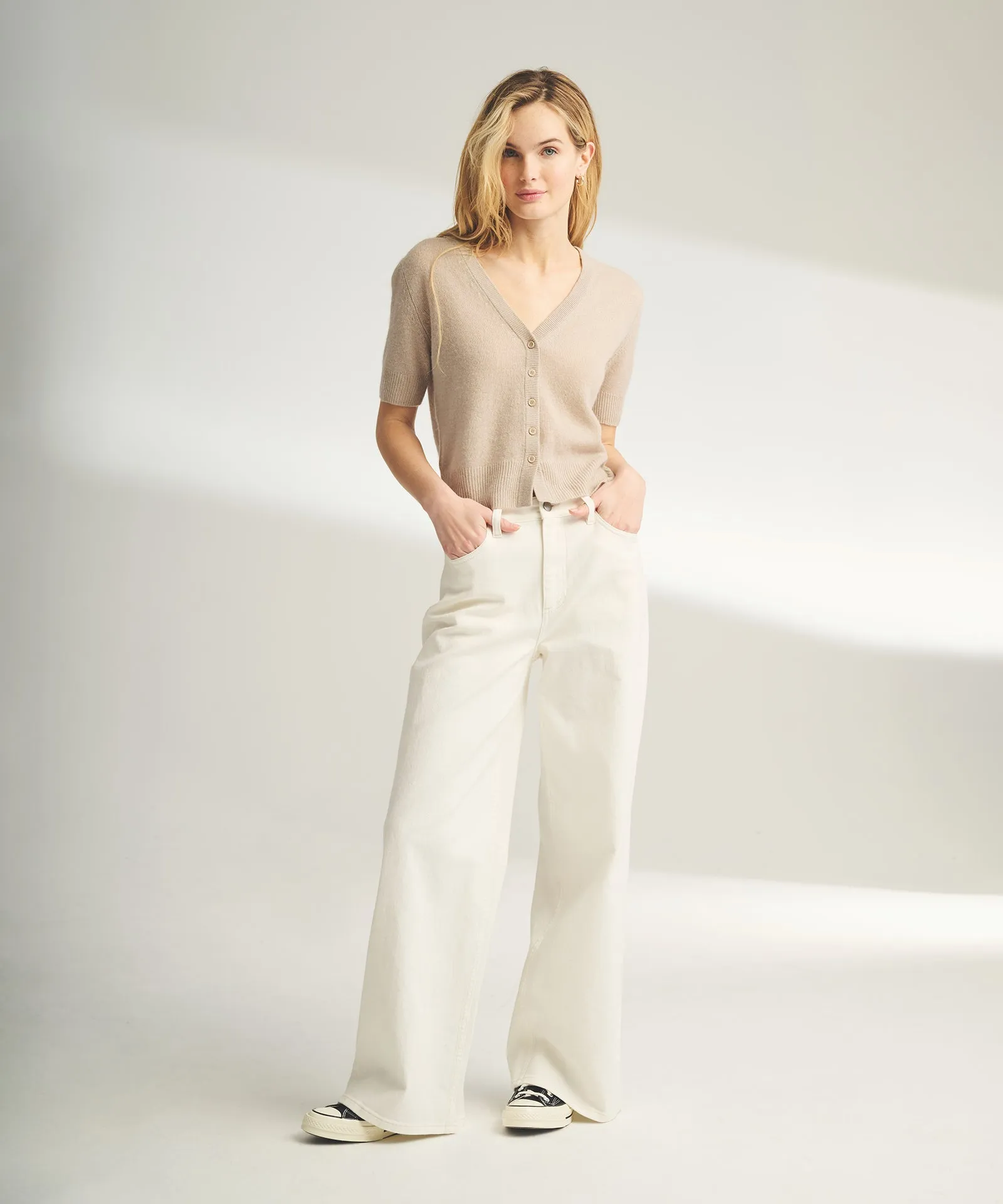 Lightweight Cashmere Short Sleeve Cardigan sold by NAADAM product image thumbnail 4