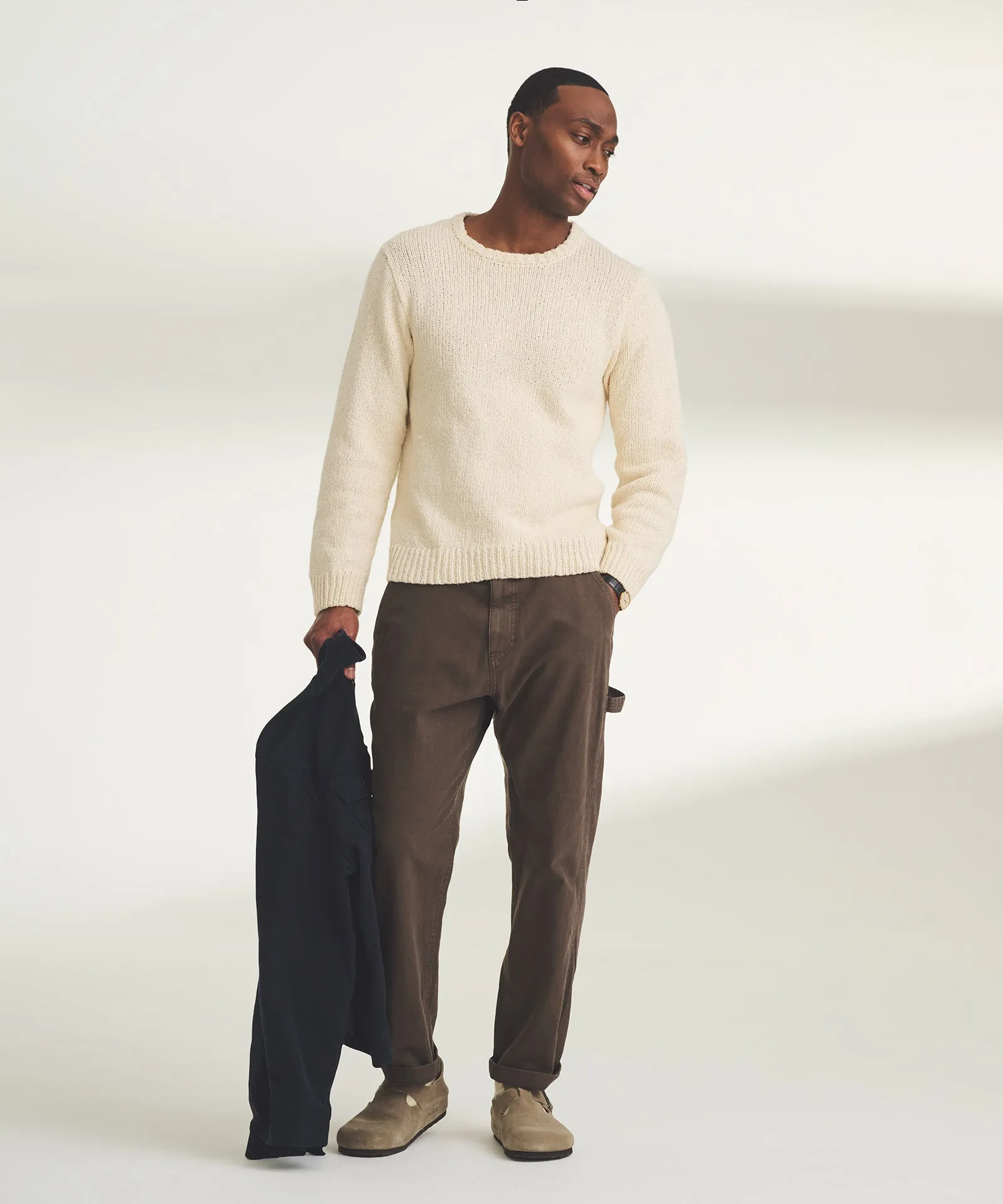 Chunky Cotton Crewneck Sweater sold by Naadam product image thumbnail 2