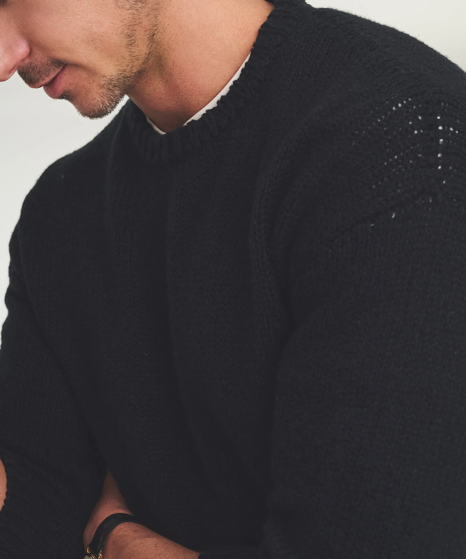 Chunky Cotton Crewneck Sweater sold by Naadam product image thumbnail 5