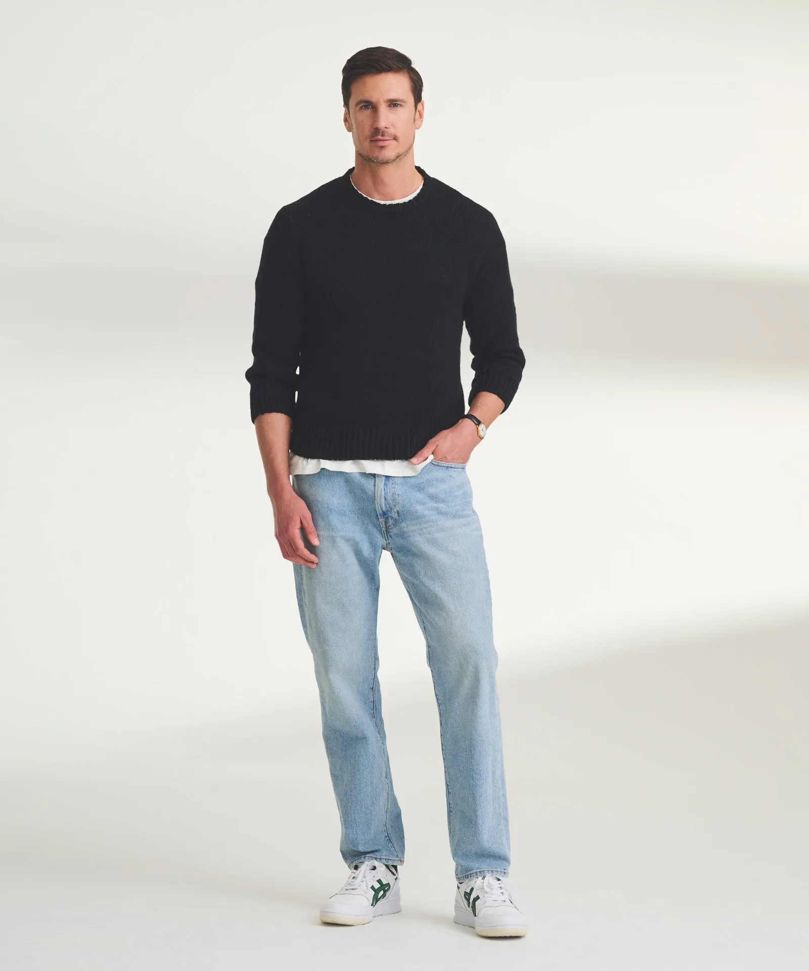 Chunky Cotton Crewneck Sweater sold by Naadam product image thumbnail 4