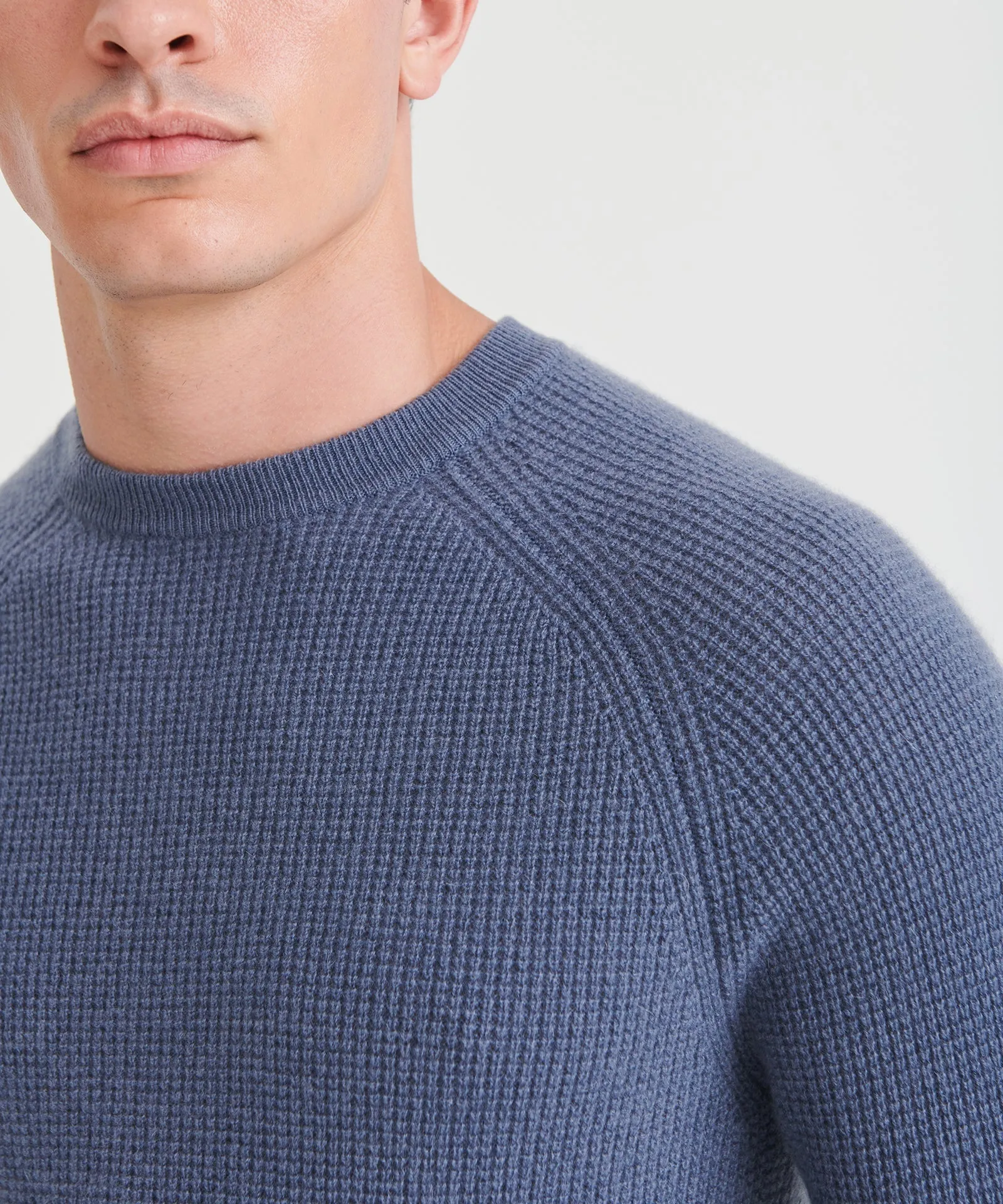 Cashmere Waffle Crewneck Sweater sold by Naadam product image thumbnail 4