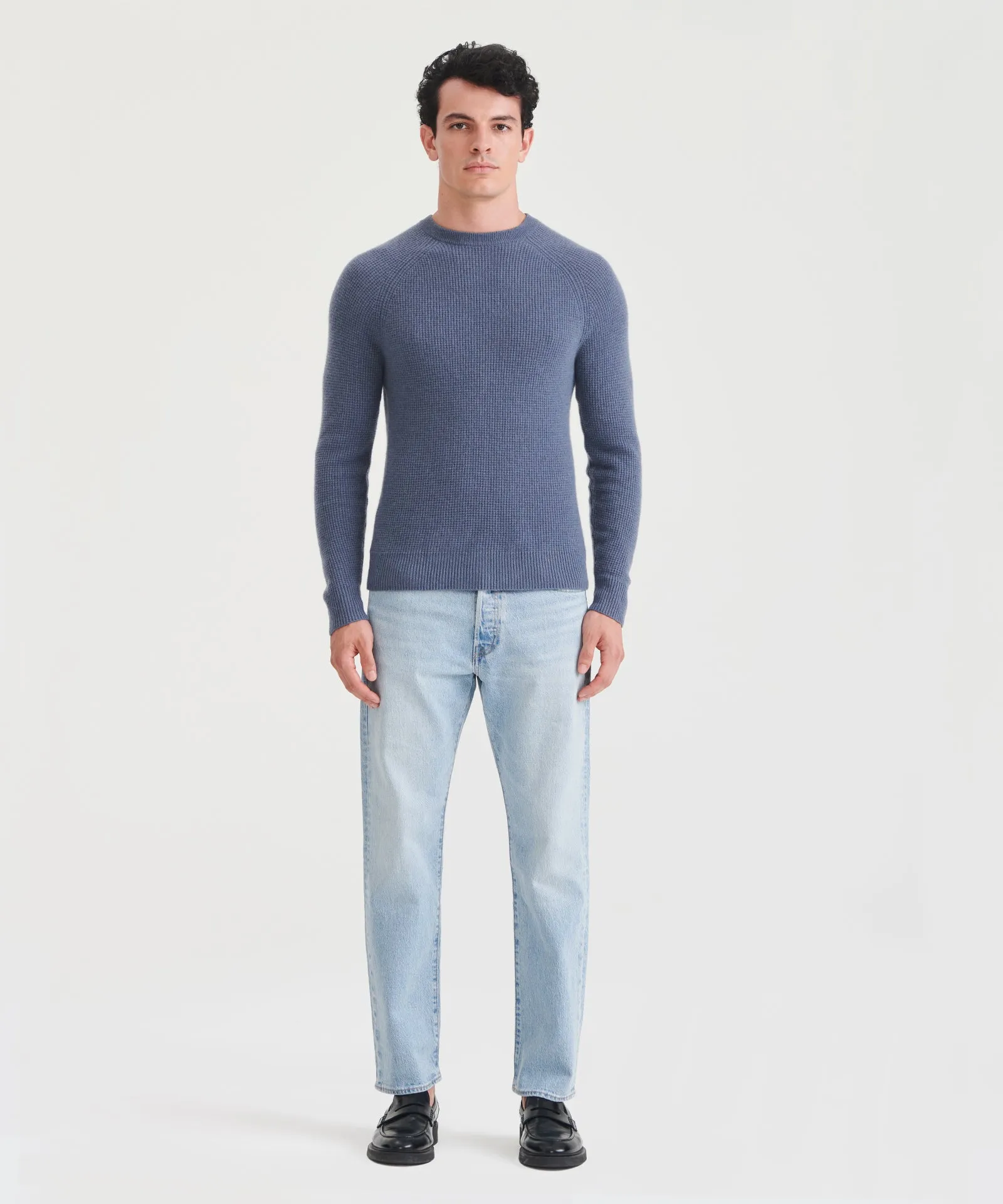 Cashmere Waffle Crewneck Sweater sold by Naadam product image thumbnail 2