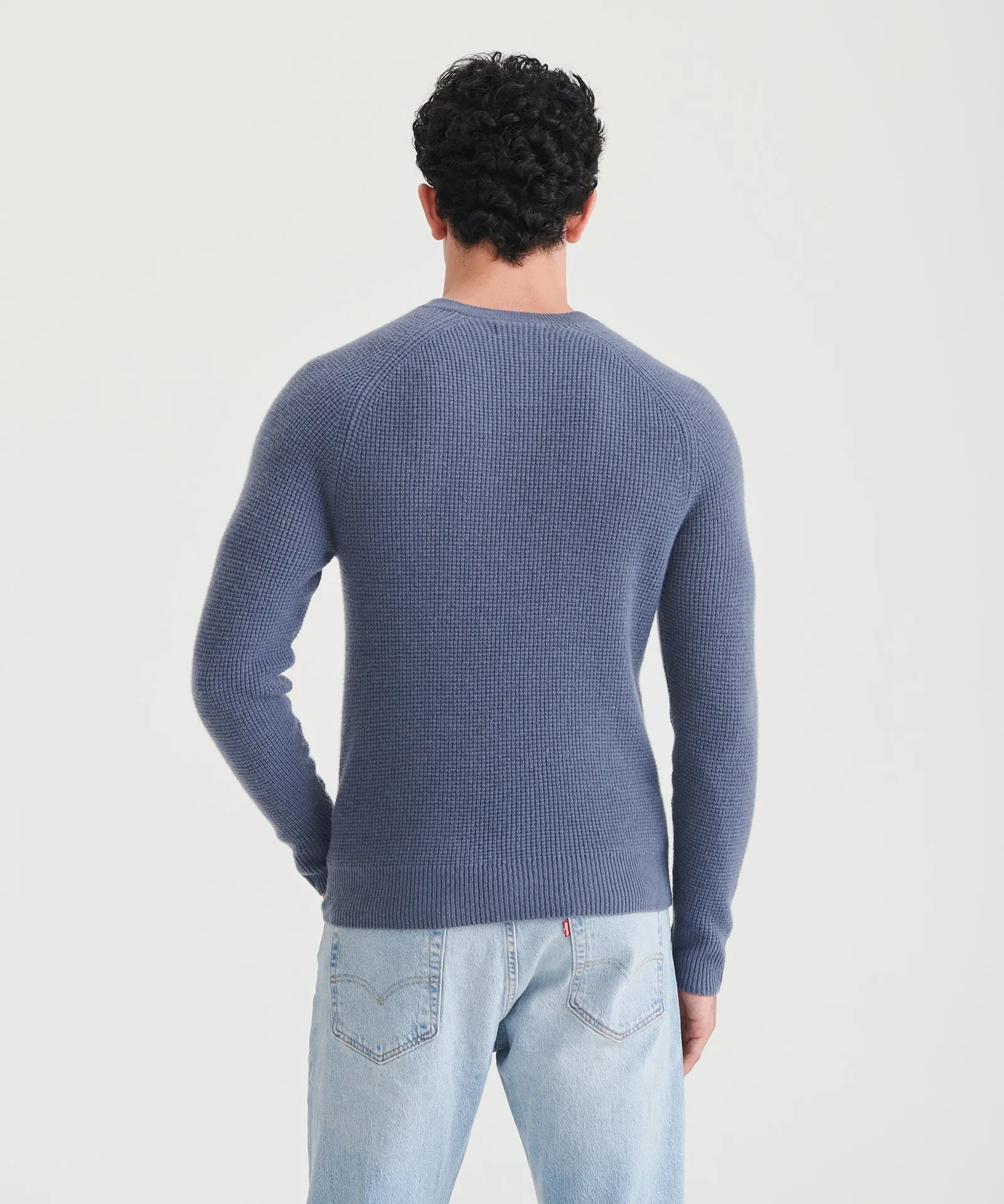 Cashmere Waffle Crewneck Sweater sold by Naadam product image thumbnail 3