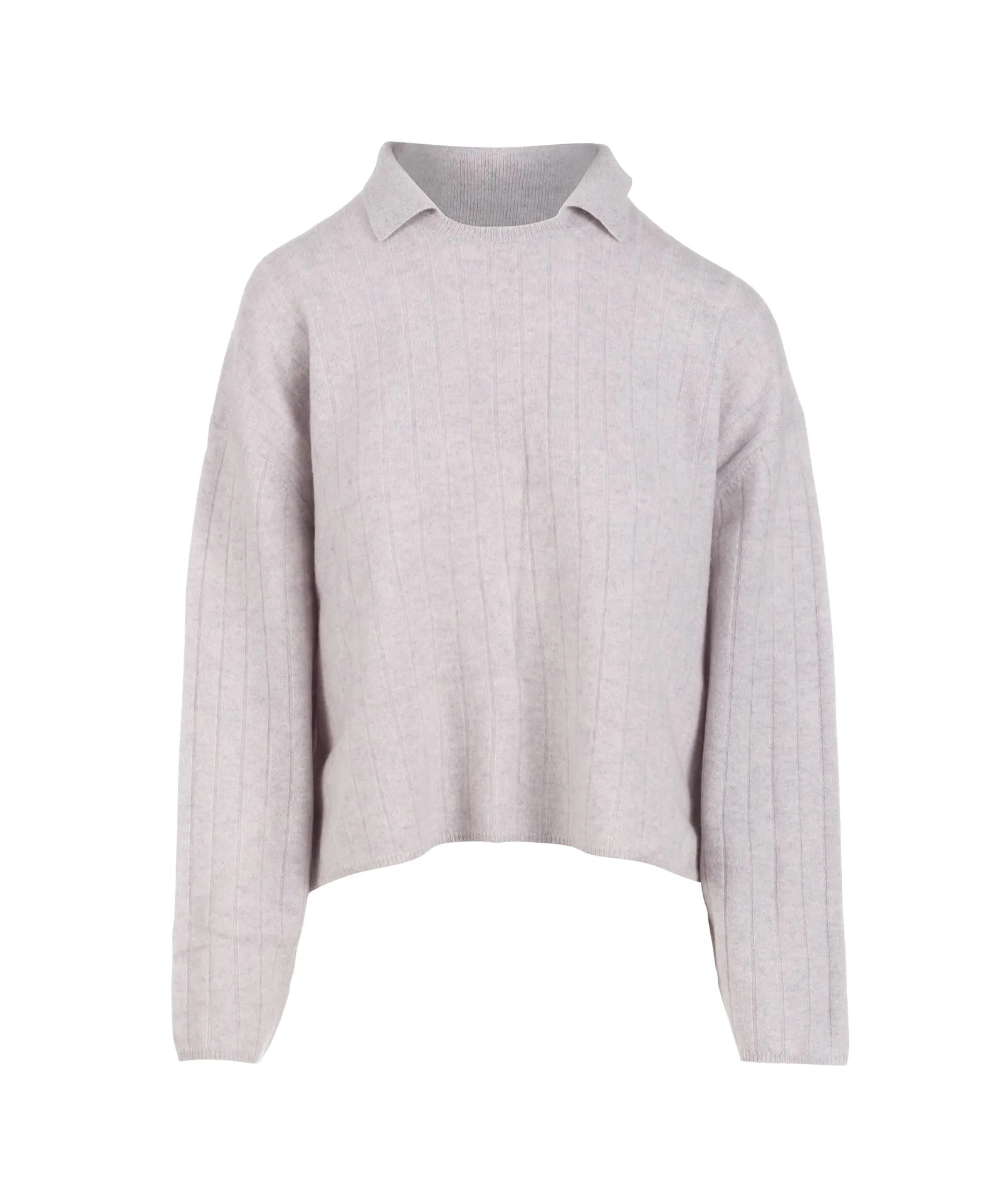 Cashmere Ribbed Collared Crewneck Sweater sold by Naadam