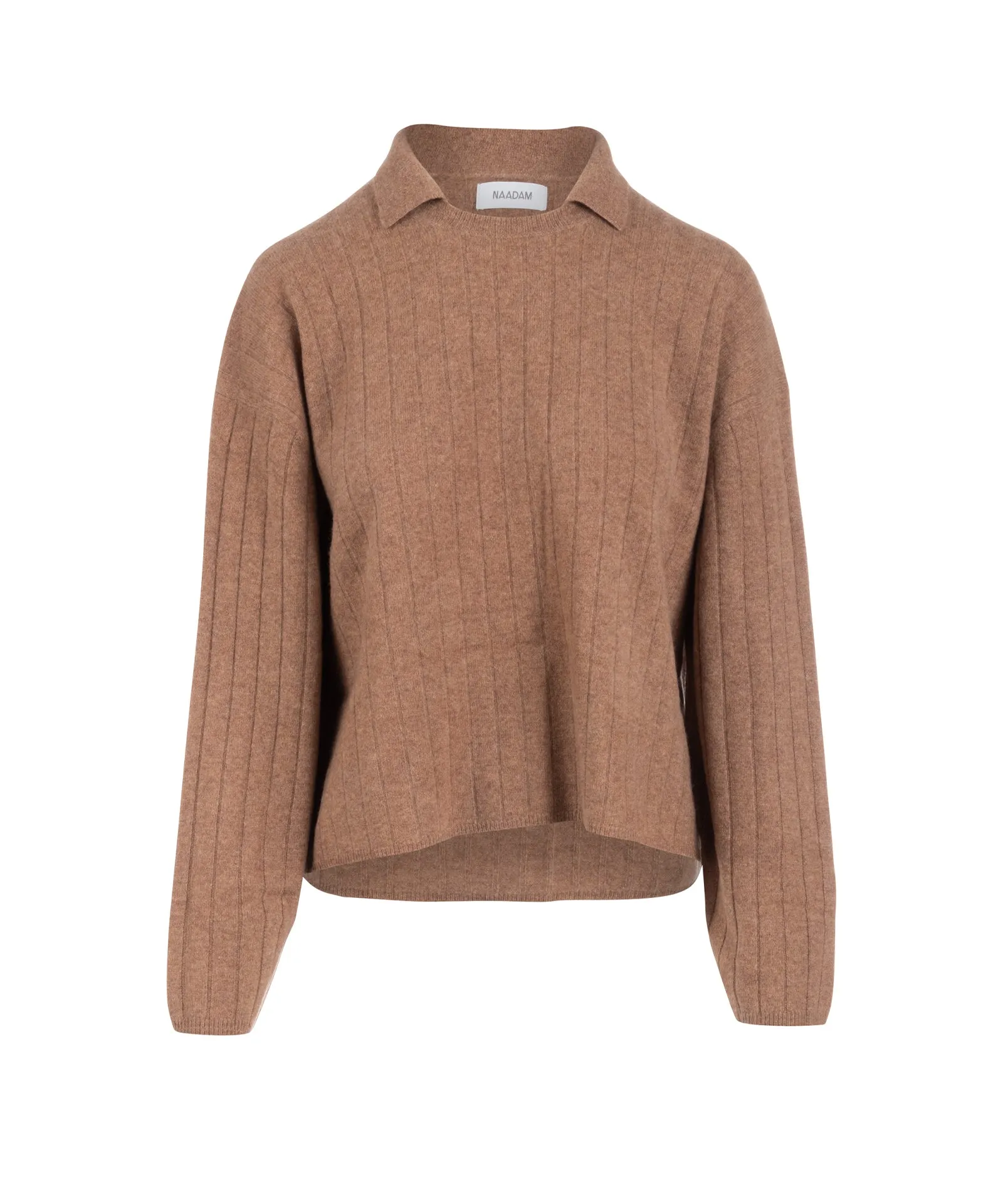 Cashmere Ribbed Collared Crewneck Sweater sold by Naadam product image thumbnail 3