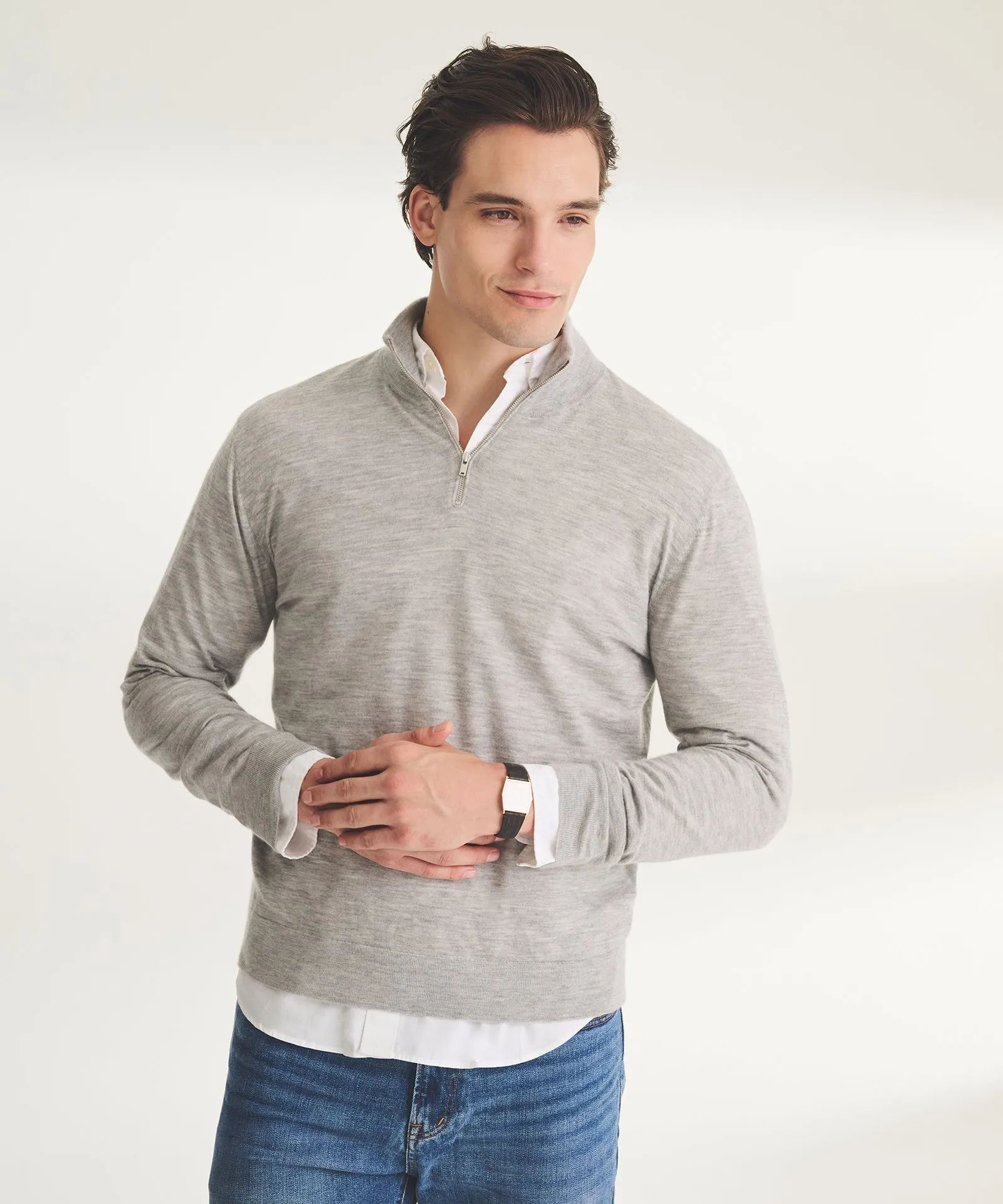 Super Fine Cashmere Quarter Zip sold by NAADAM