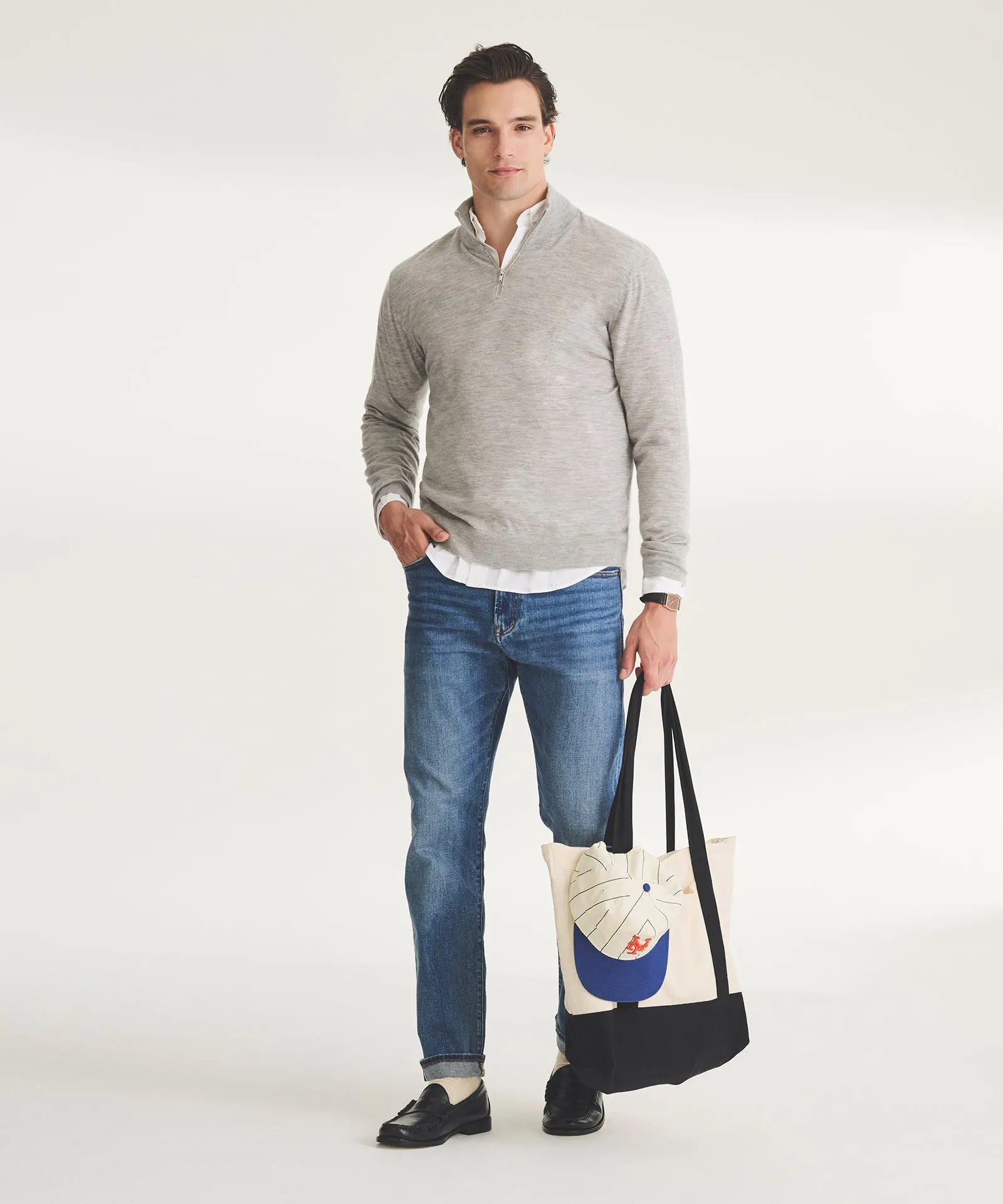 Super Fine Cashmere Quarter Zip sold by NAADAM product image thumbnail 2