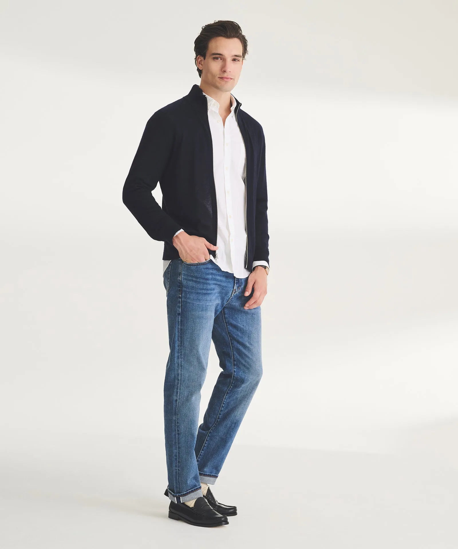 Super Fine Cashmere Zip Up sold by NAADAM product image thumbnail 4