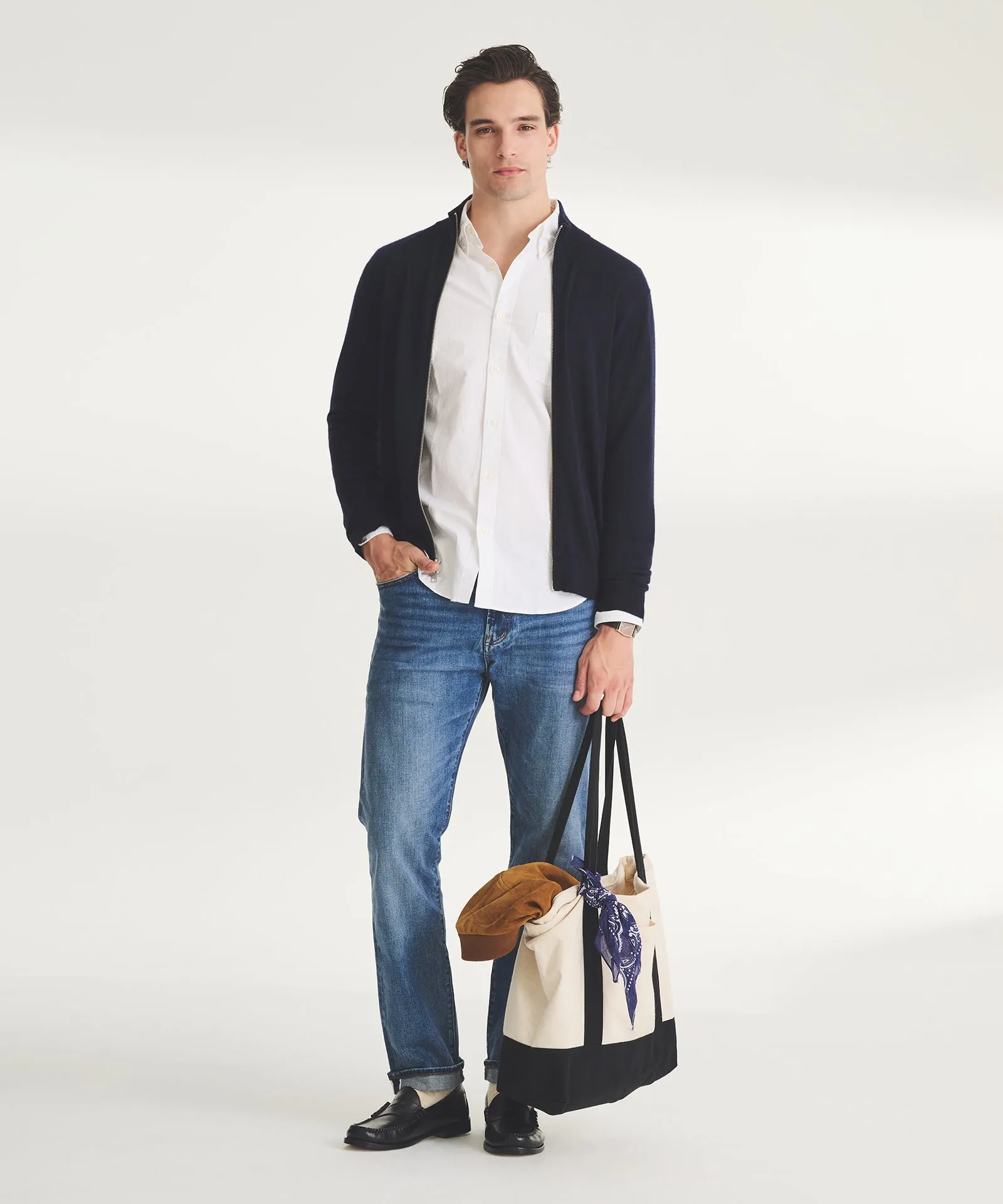 Super Fine Cashmere Zip Up sold by NAADAM product image thumbnail 2