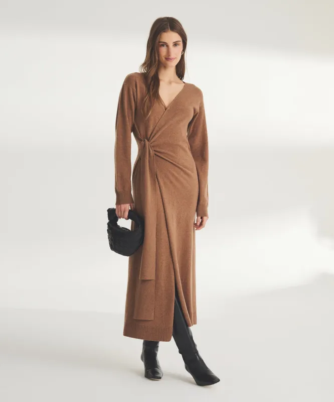 Signature Cashmere Wrap Dress sold by NAADAM