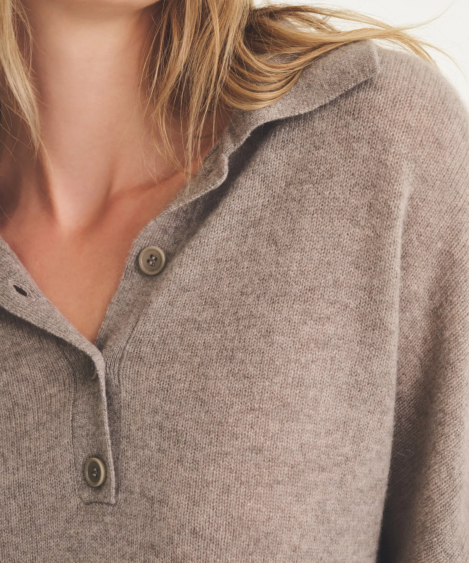 Lightweight Cashmere Oversized Polo sold by NAADAM product image thumbnail 3