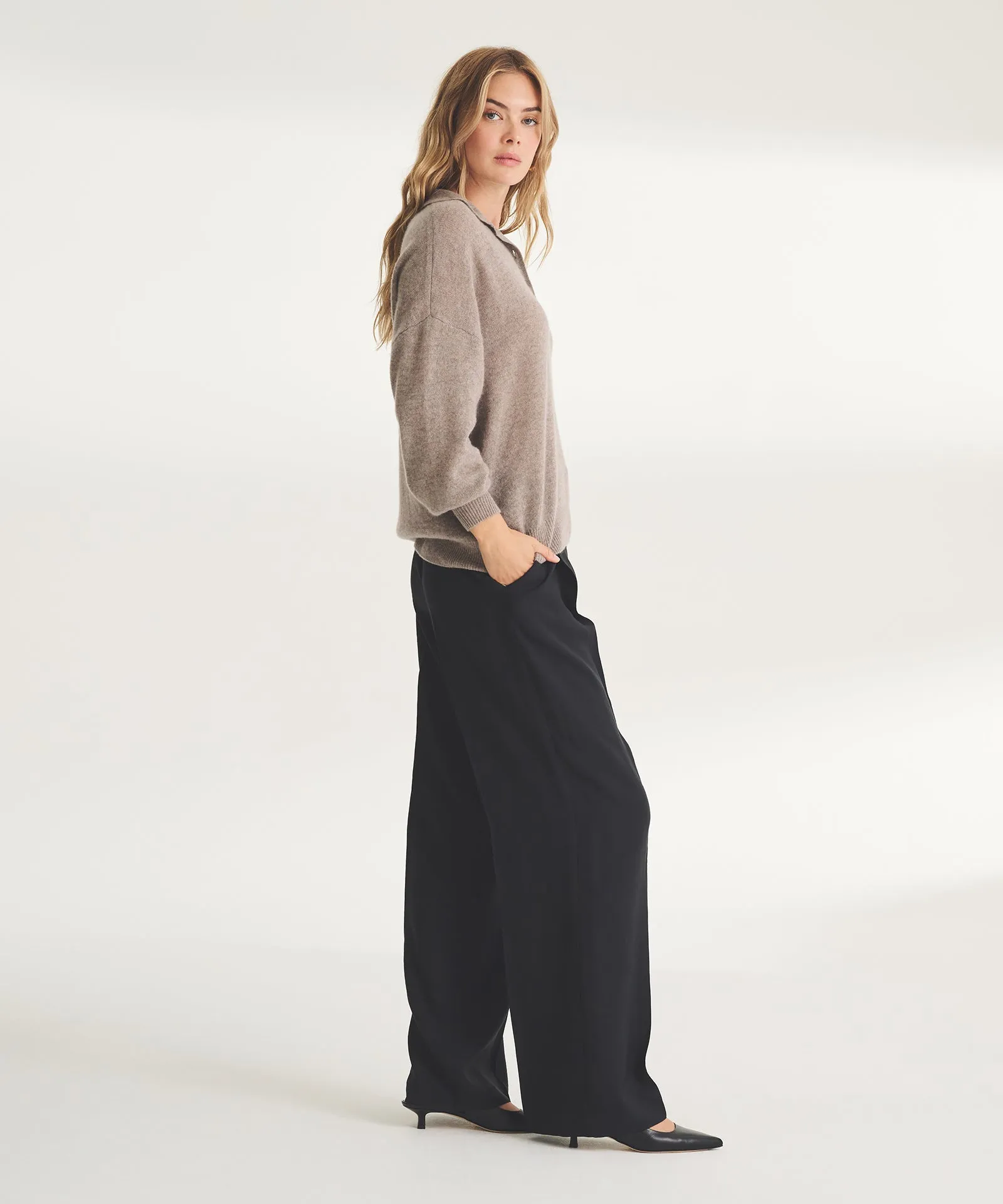 Lightweight Cashmere Oversized Polo sold by NAADAM product image thumbnail 5