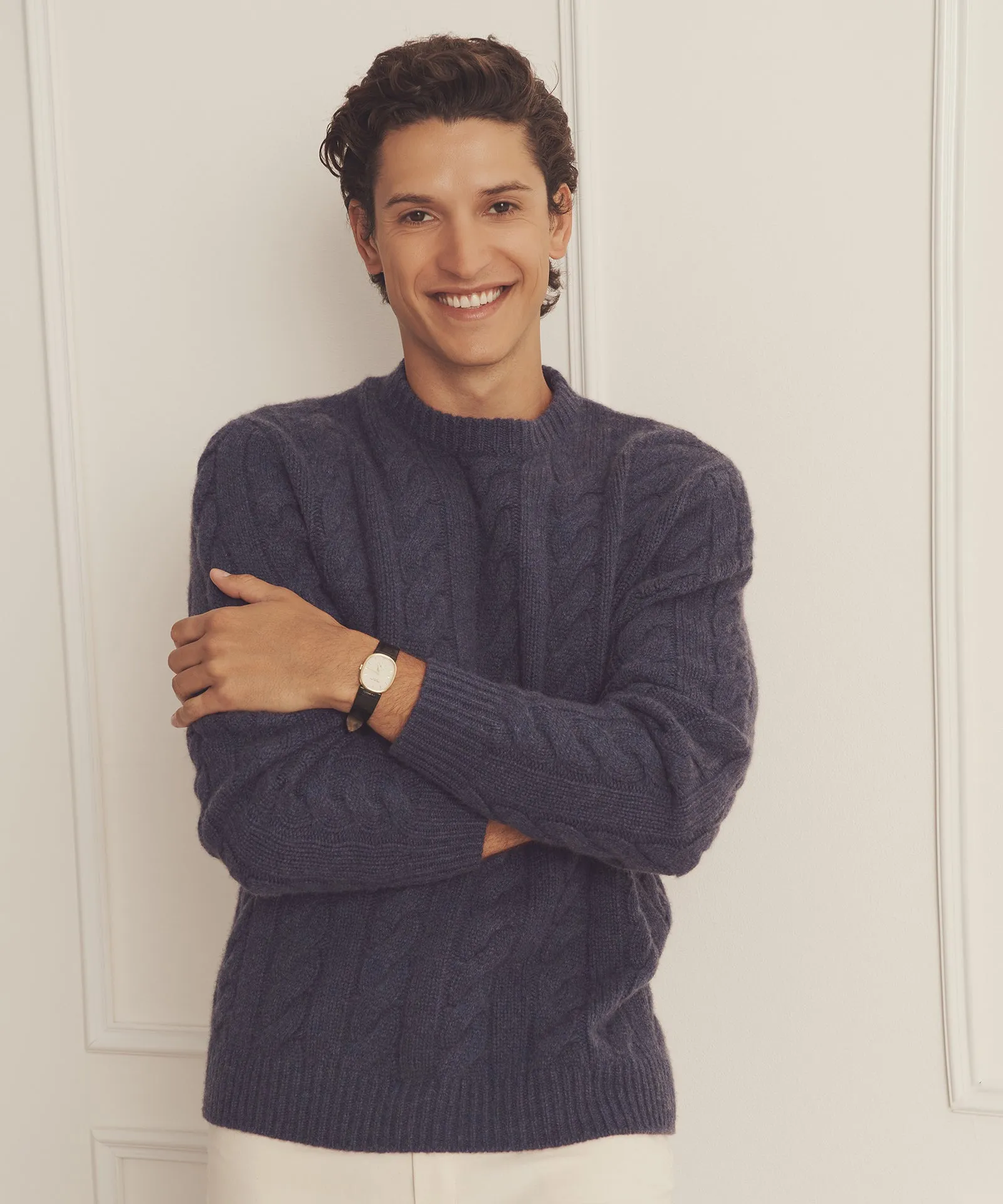 Super Luxe Cashmere Cable Crewneck sold by NAADAM product image thumbnail 4