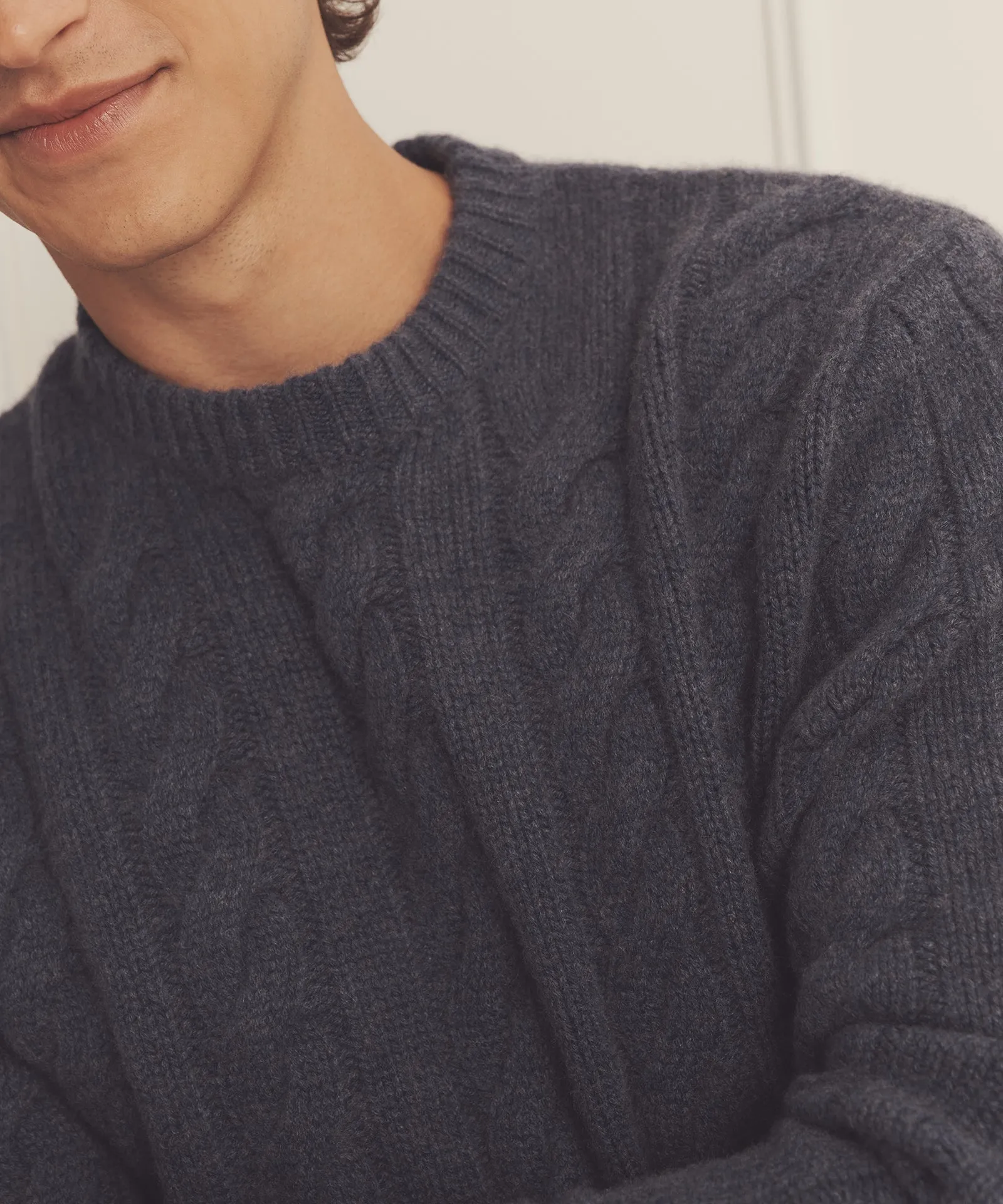 Super Luxe Cashmere Cable Crewneck sold by NAADAM product image thumbnail 5