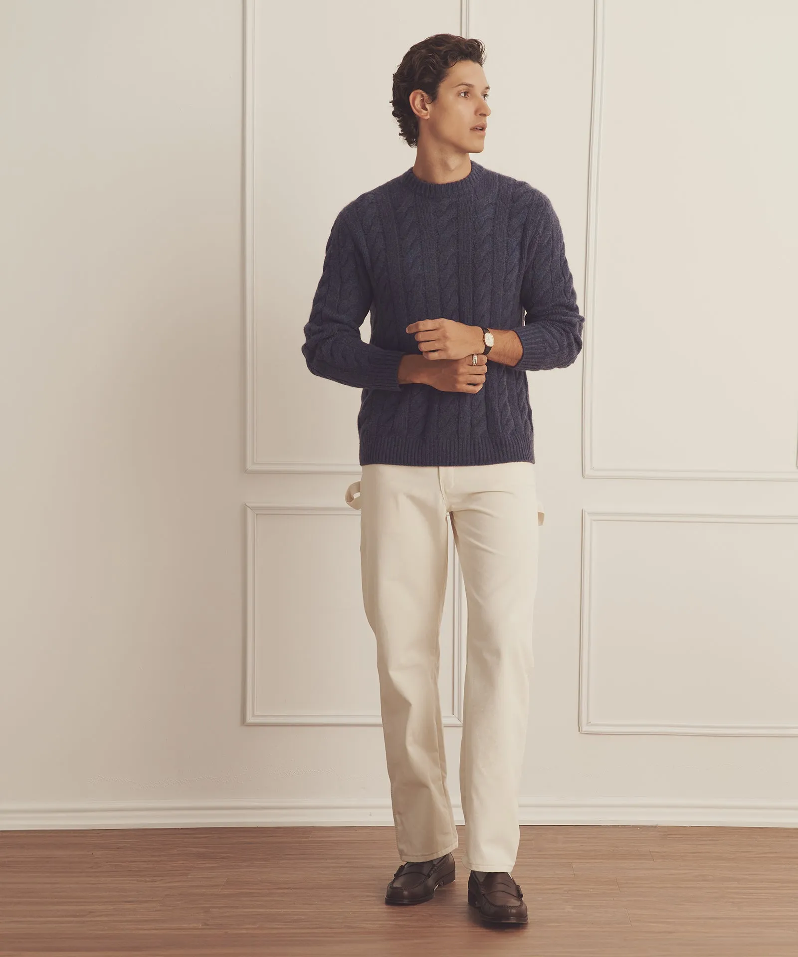 Super Luxe Cashmere Cable Crewneck sold by NAADAM product image thumbnail 2