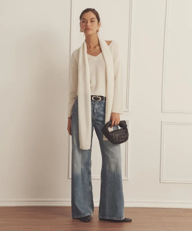 Super Luxe Cashmere Two Piece V-Neck Scarf Set made by Naadam