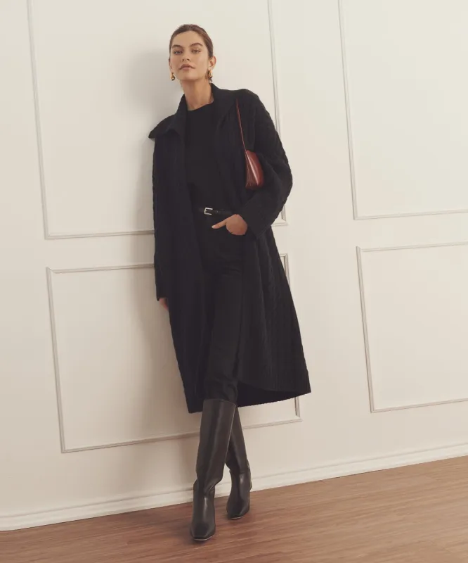 Super Luxe Cashmere Cable Sweater Coat sold by Naadam