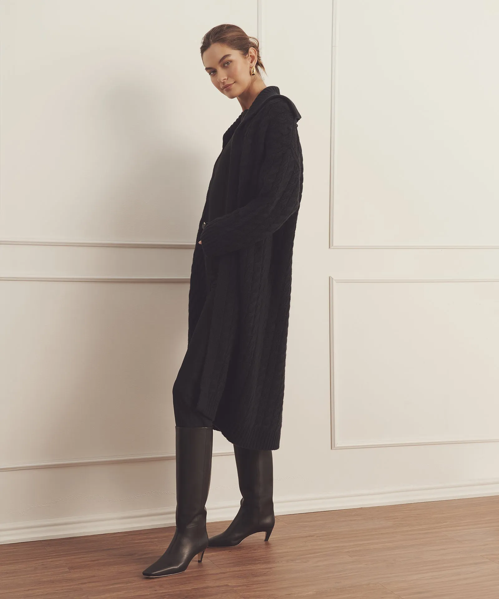 Super Luxe Cashmere Cable Sweater Coat sold by Naadam product image thumbnail 3