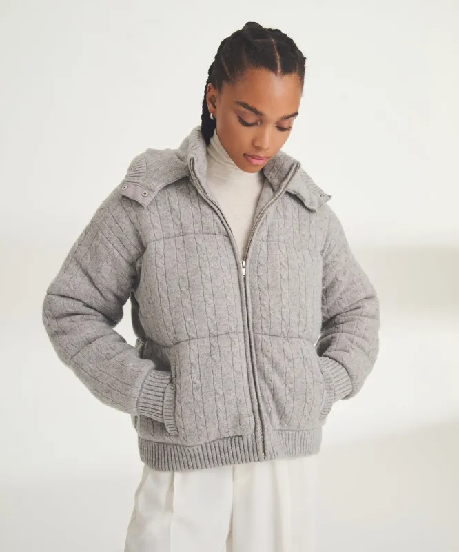 Cashmino Cable Puffer sold by Naadam